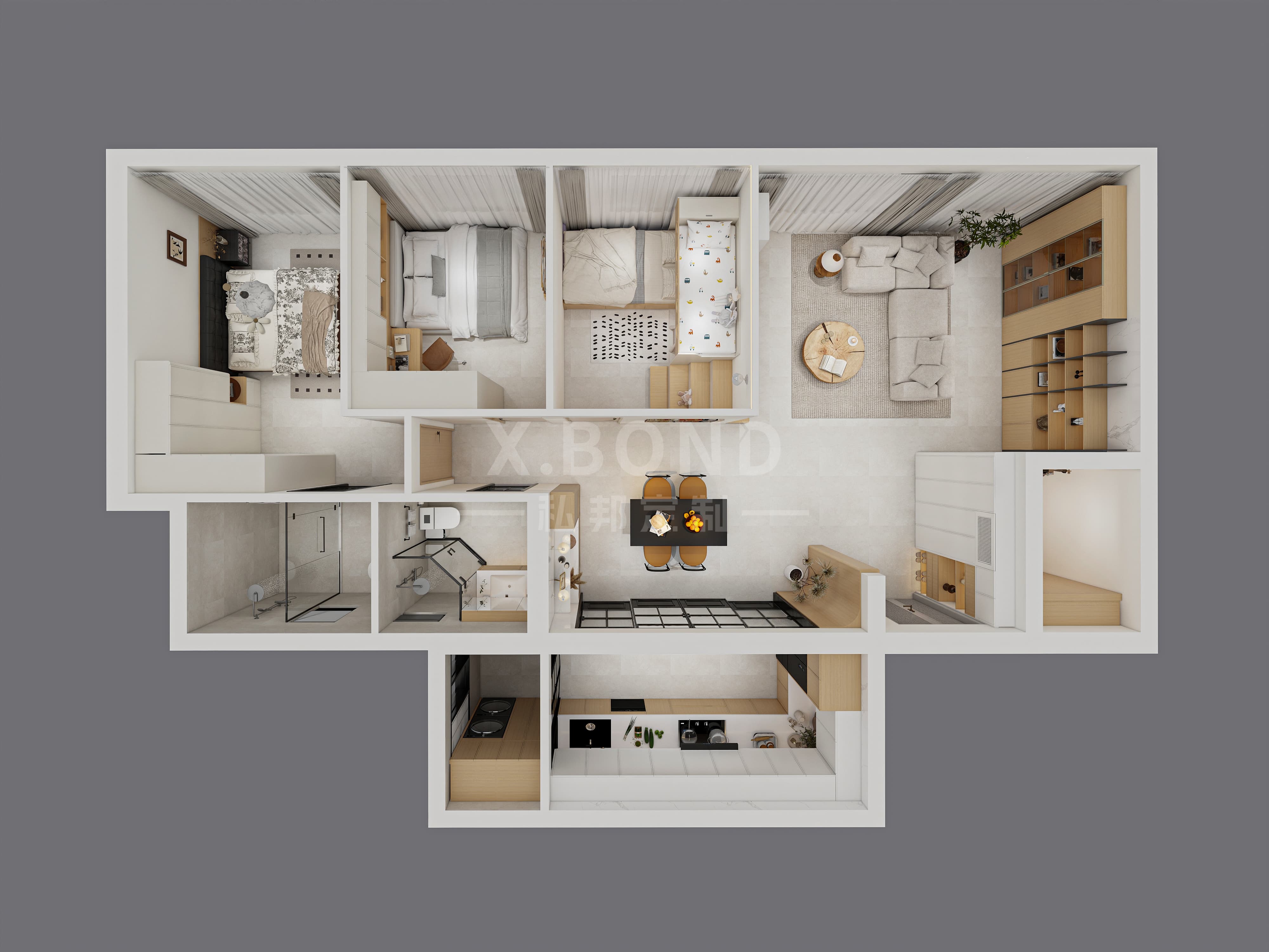 Whole-House Customization 0008: 5-Room BTO at Parc Residence @ Tengah | Bone & Wood Design