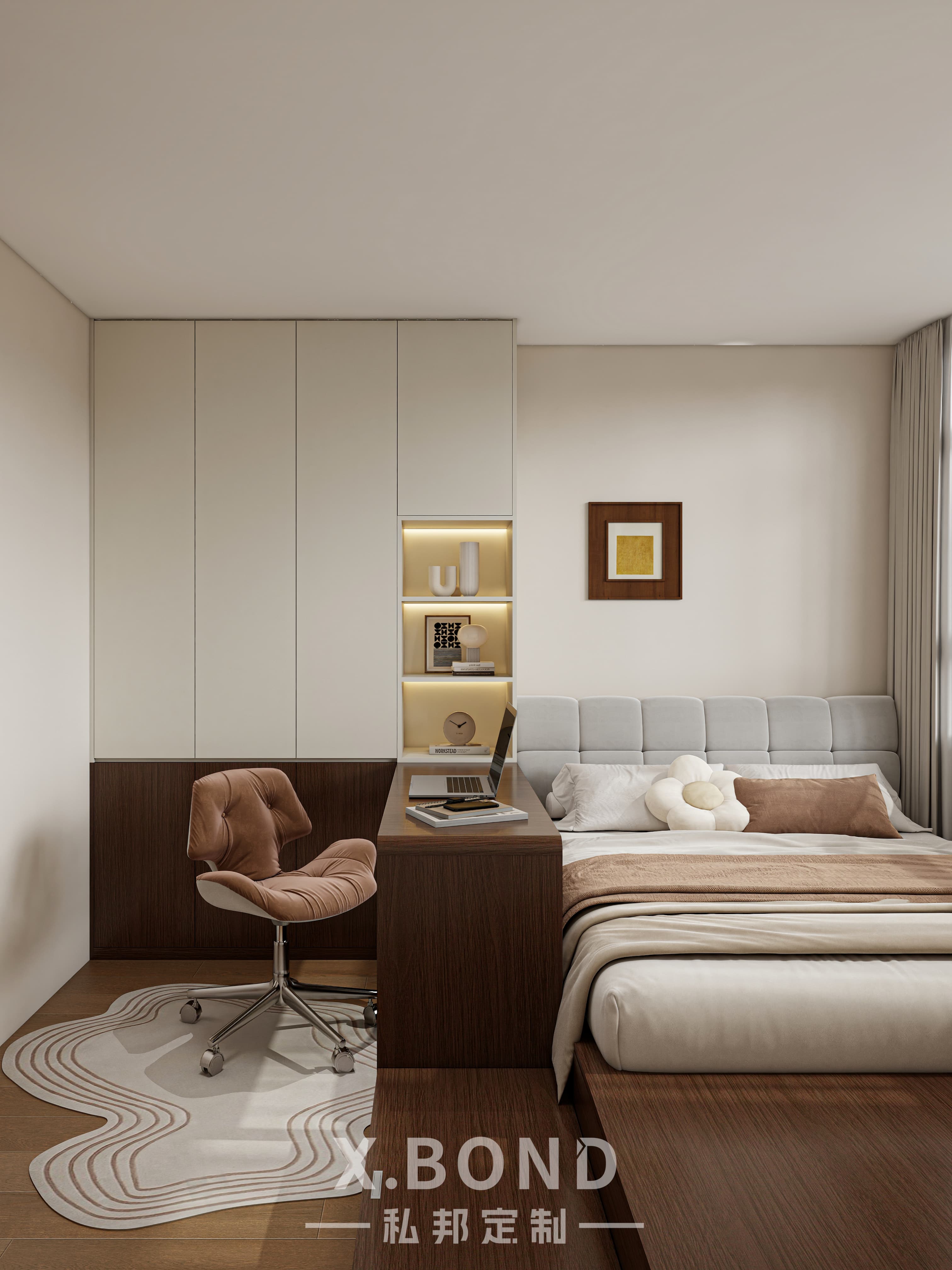 Whole-House Customization 0017: 4-Room BTO at Bartley GreenRise | Mid-Century Cream Style Design