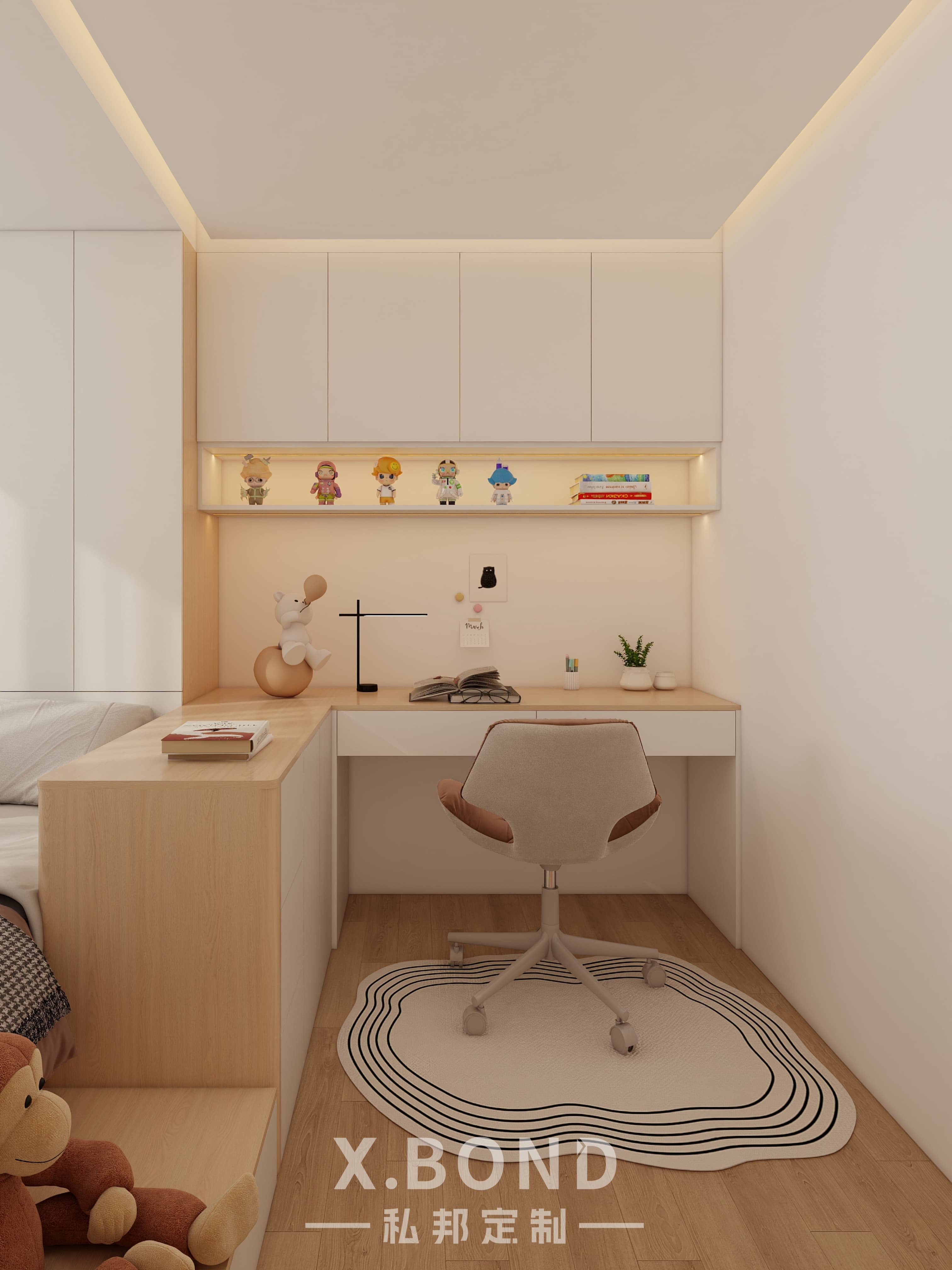 Whole-House Customization 0018: 4-Room BTO at Bartley GreenRise | Cream-Style Design-X.BOND Customize Furniture Design