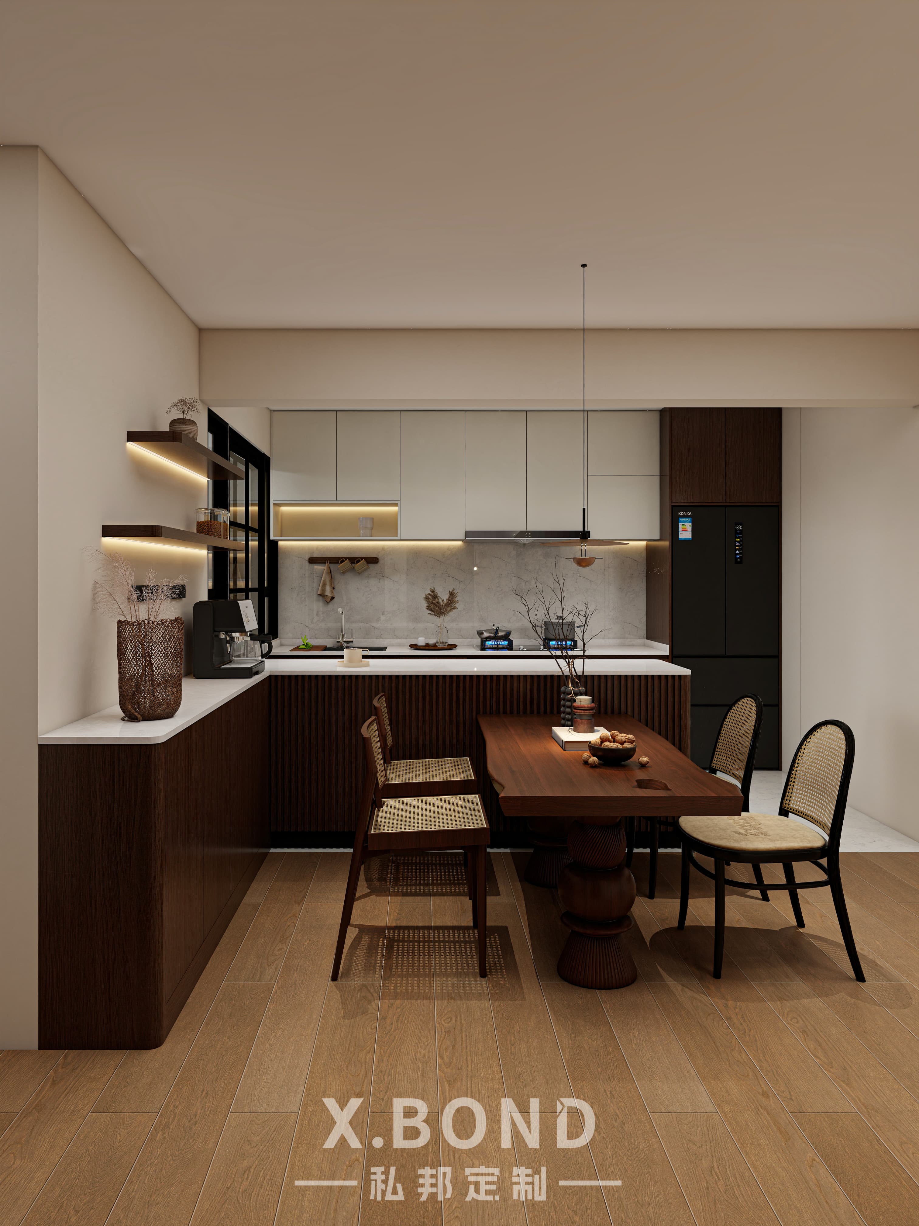 Whole-House Customization 0017: 4-Room BTO at Bartley GreenRise | Mid-Century Cream Style Design