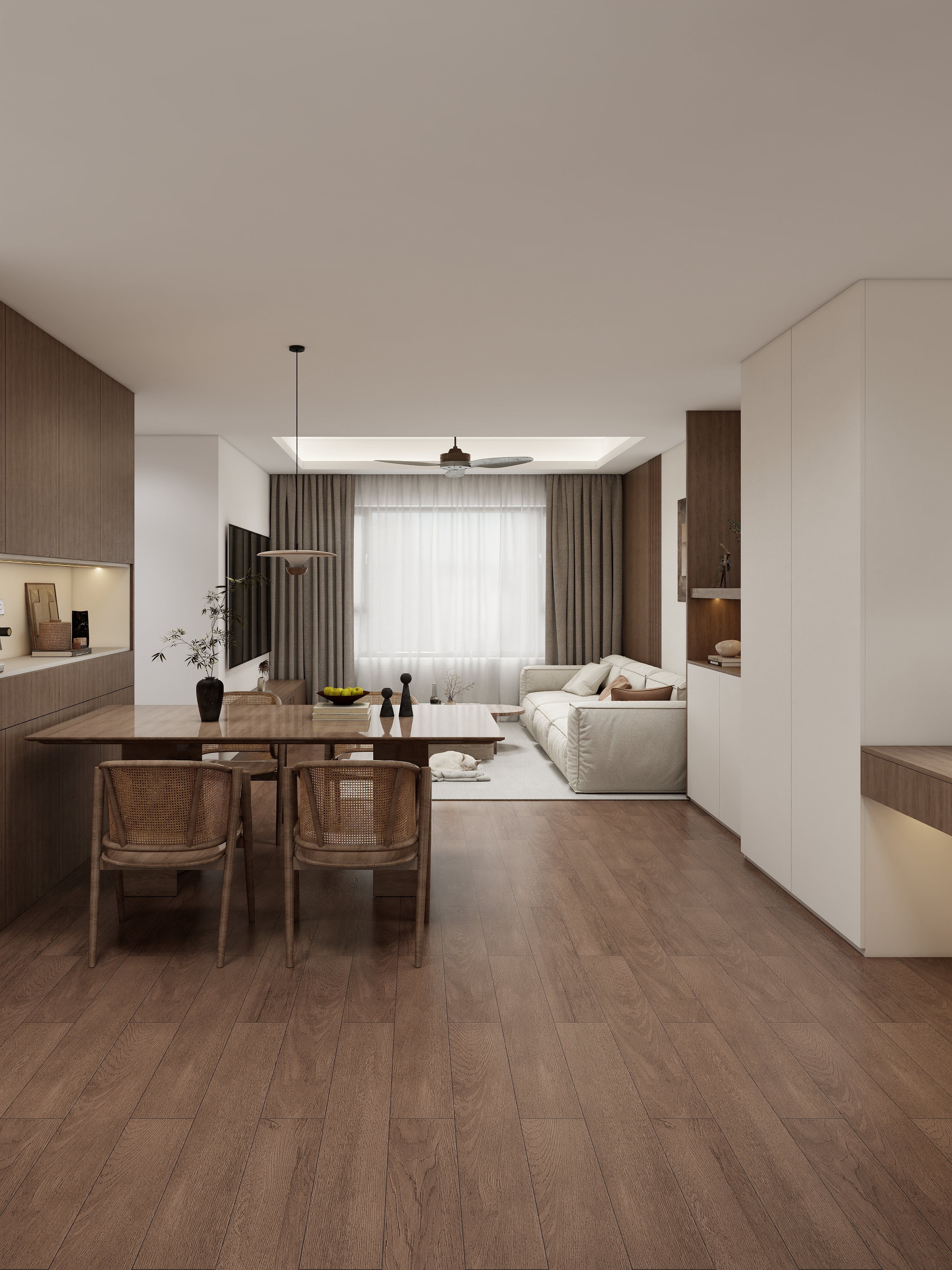 Whole-House Customization 0012: 4-Room BTO at Yishun Boardwalk | Wabi-Sabi Style Design