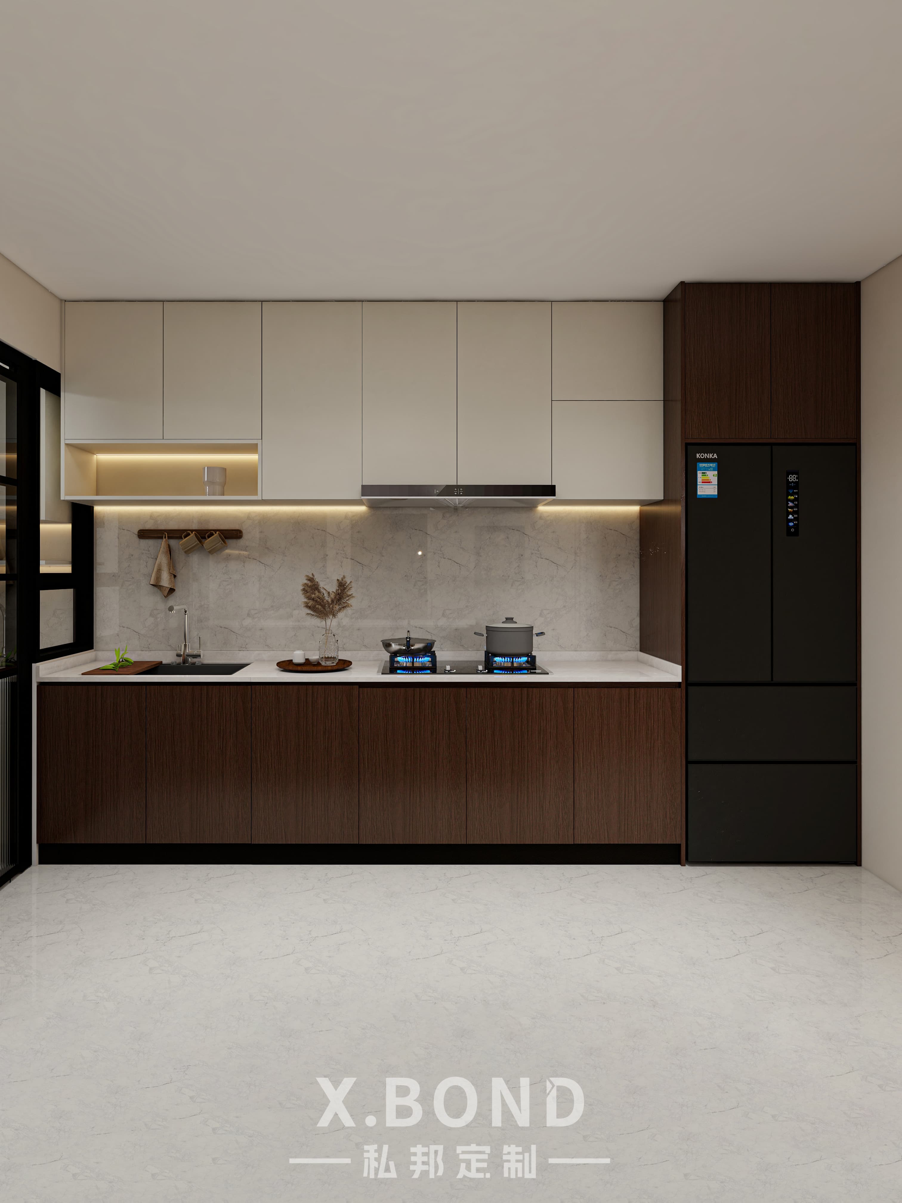 Whole-House Customization 0017: 4-Room BTO at Bartley GreenRise | Mid-Century Cream Style Design