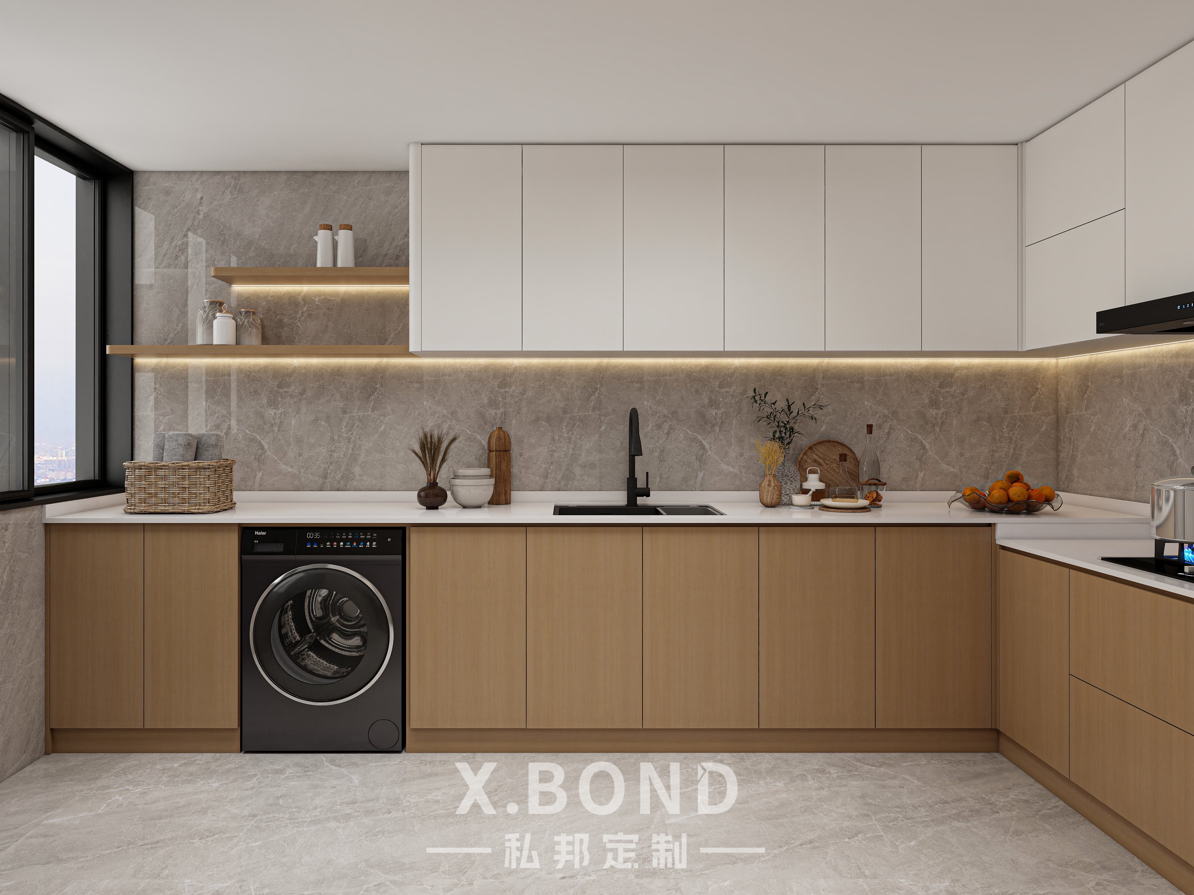 Kitchen Cabinets 0009-X.BOND Customize Furniture Design