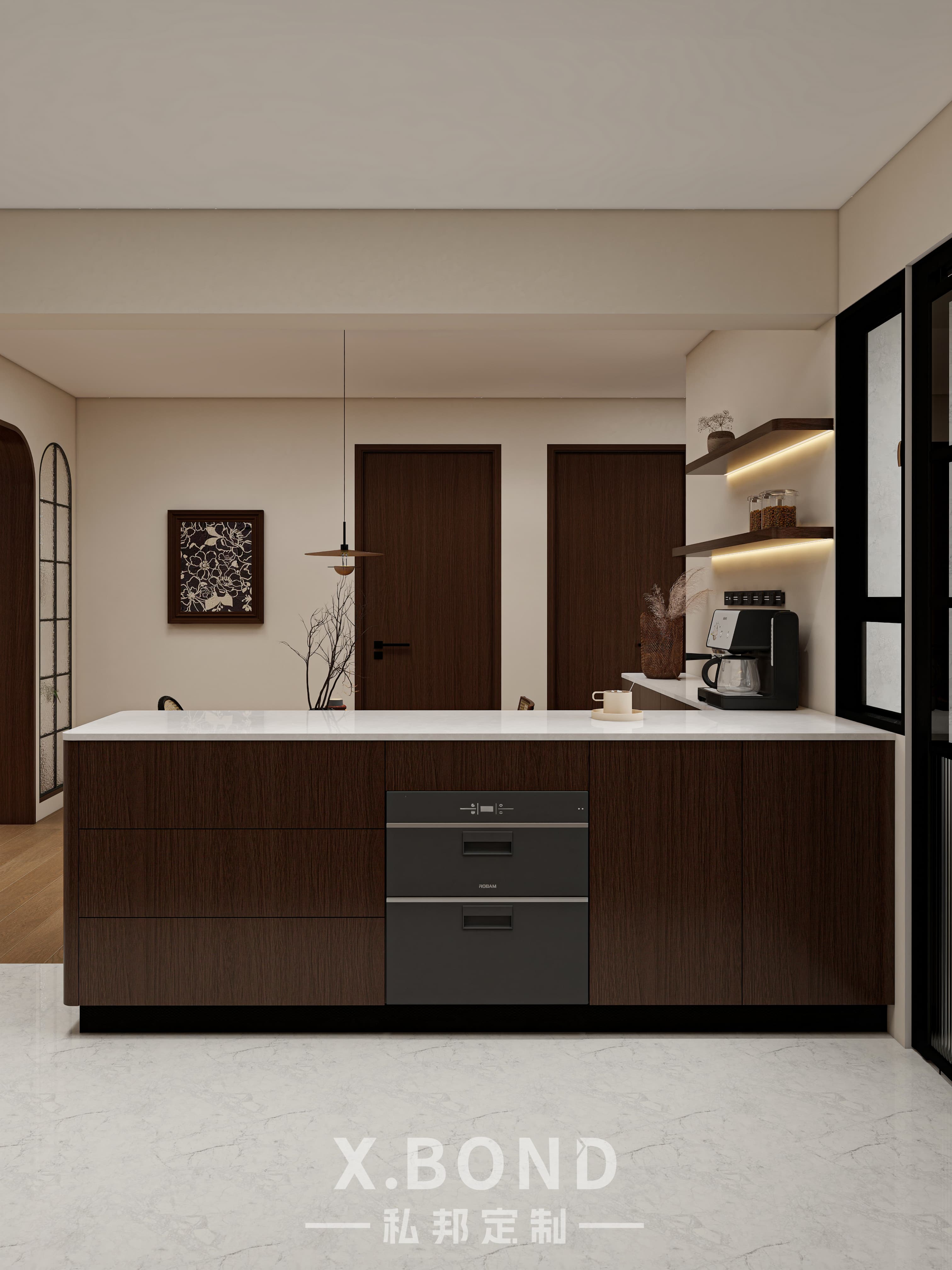 Whole-House Customization 0017: 4-Room BTO at Bartley GreenRise | Mid-Century Cream Style Design