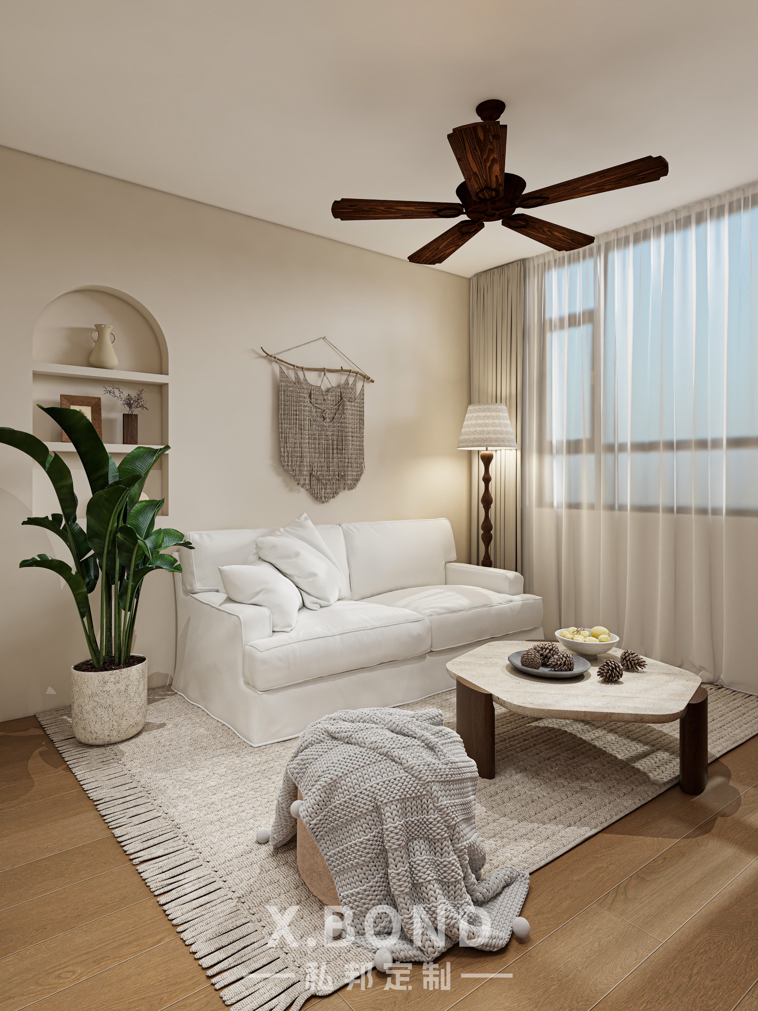 Whole-House Customization 0017: 4-Room BTO at Bartley GreenRise | Mid-Century Cream Style Design