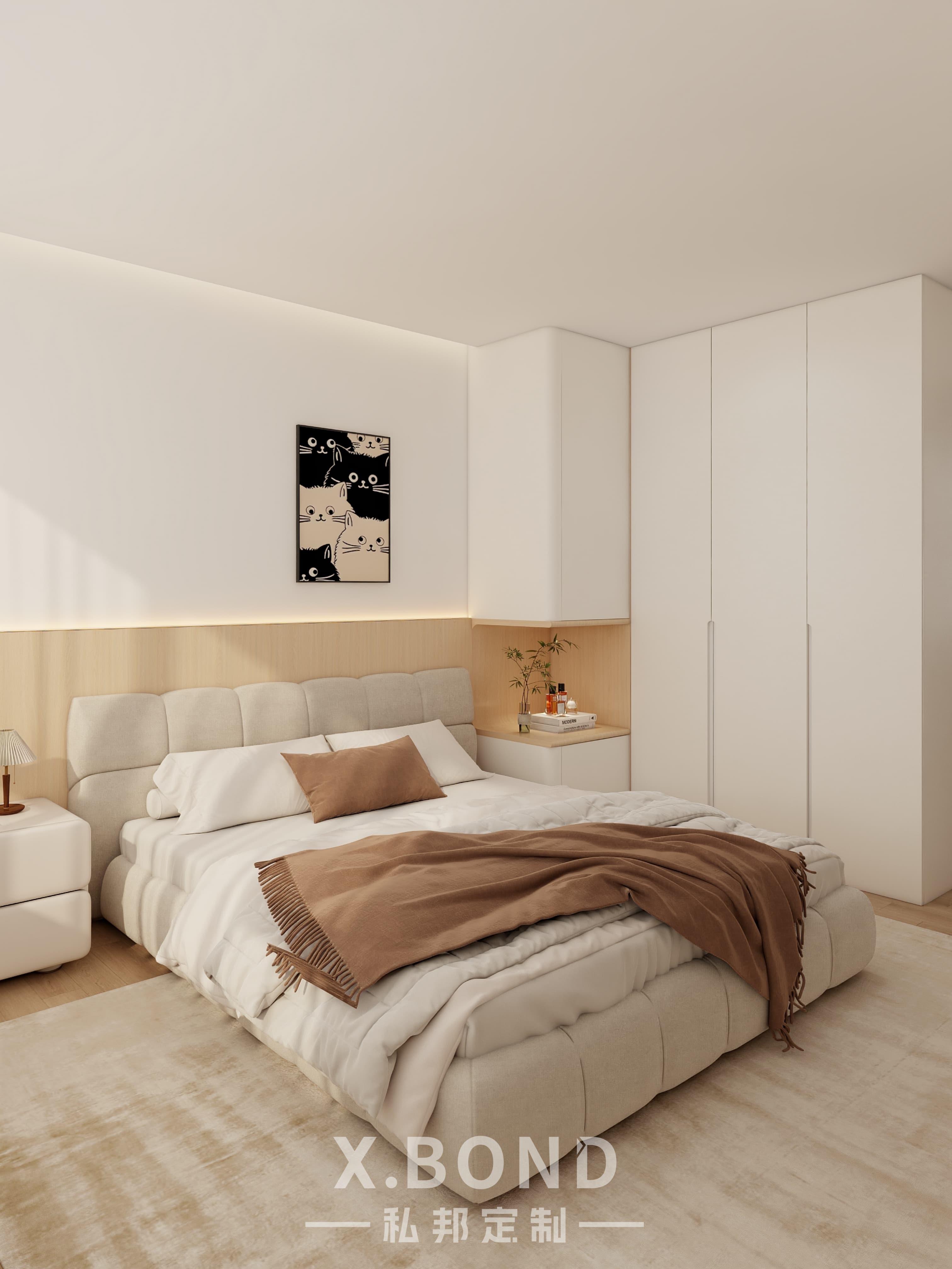 Whole-House Customization 0018: 4-Room BTO at Bartley GreenRise | Cream-Style Design-X.BOND Customize Furniture Design