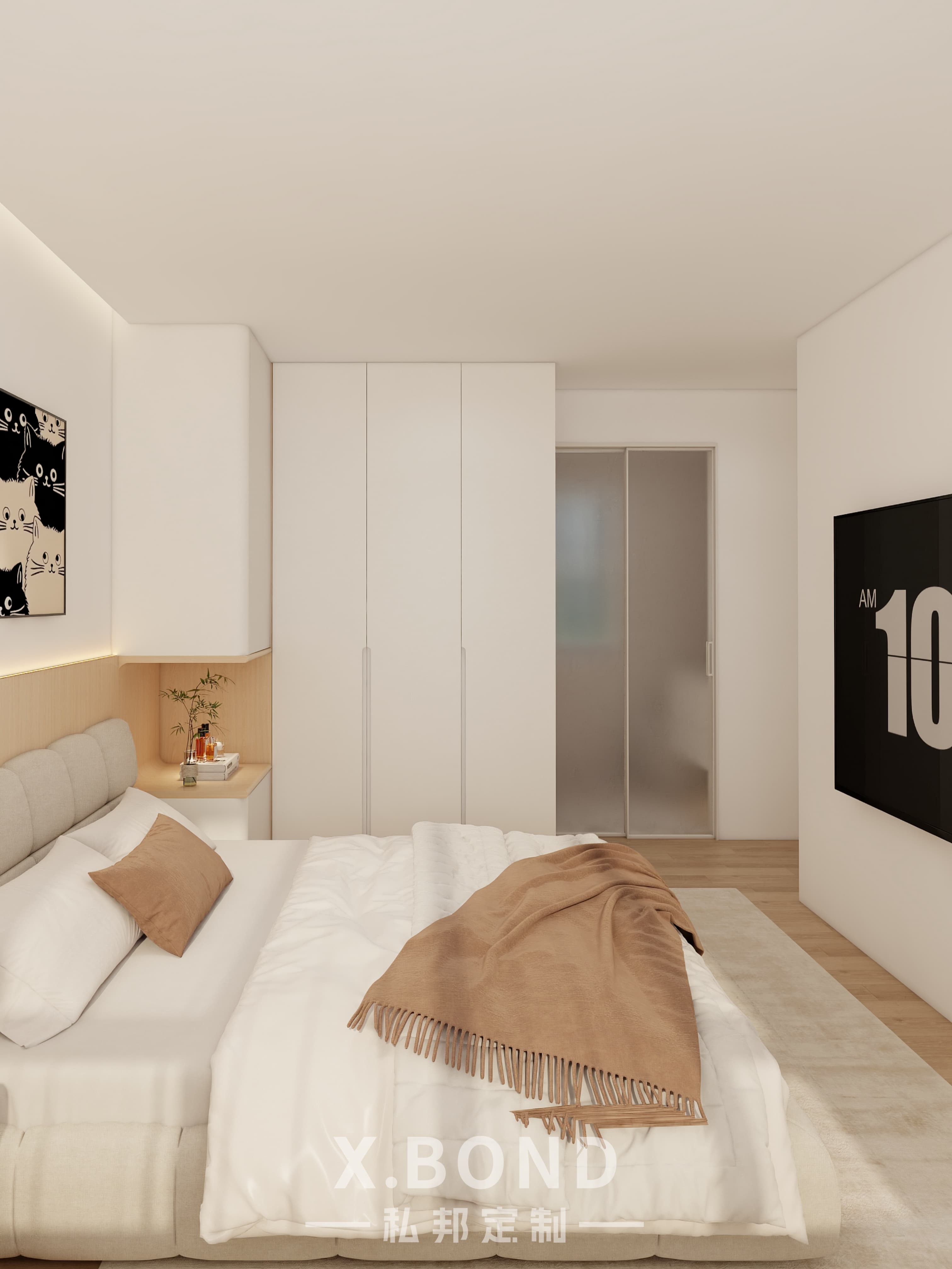 Whole-House Customization 0018: 4-Room BTO at Bartley GreenRise | Cream-Style Design-X.BOND Customize Furniture Design