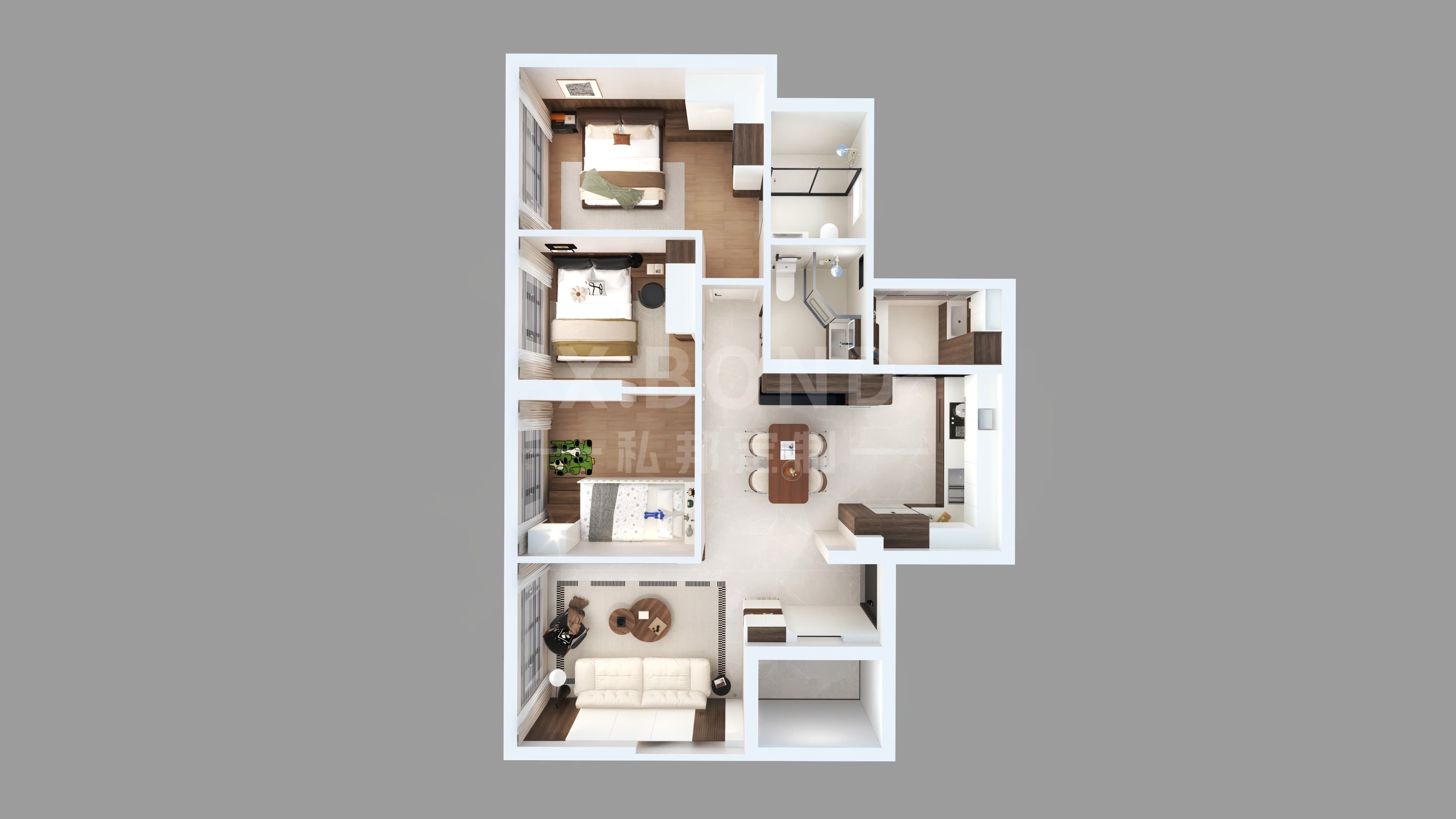 Whole-House Customization 0014: 4-Room BTO at Pasir Ris Costa Grove | Modern Minimalist Design-X.BOND Customize Furniture Design