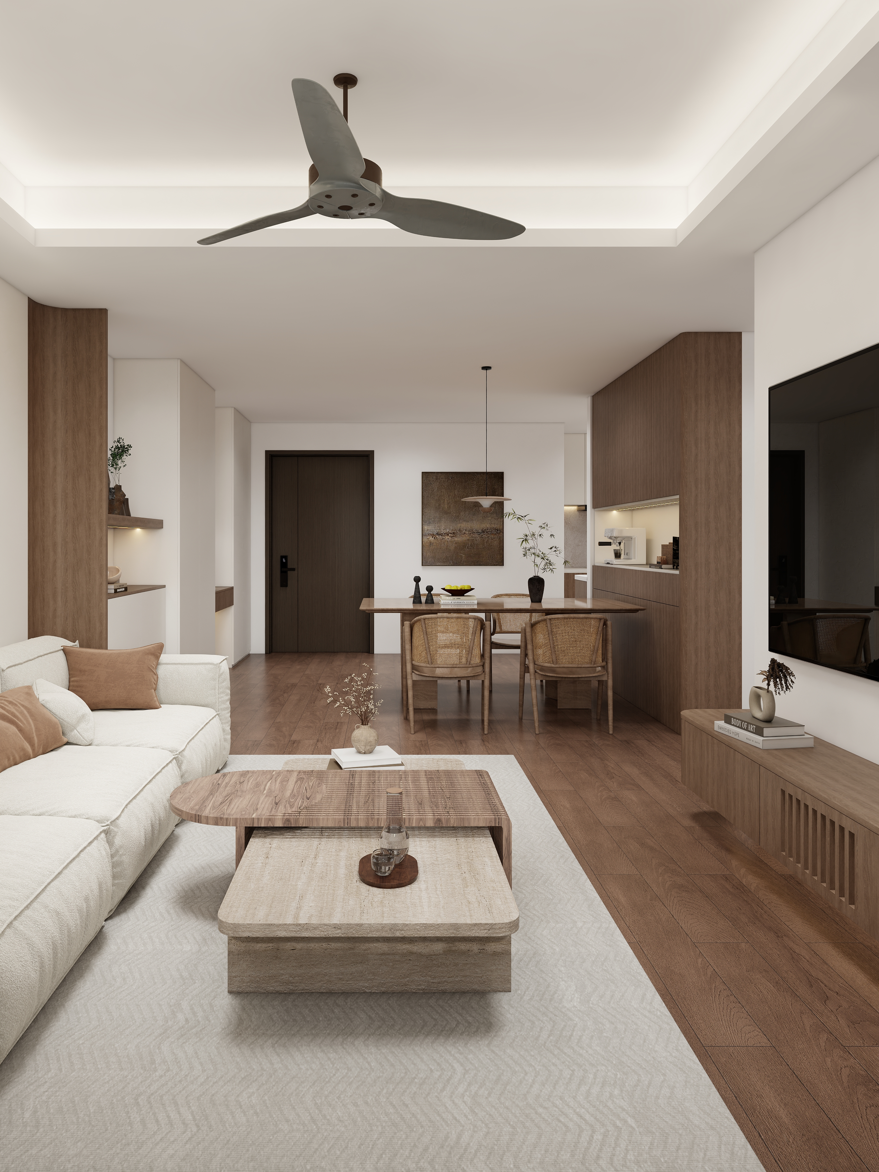 Whole-House Customization 0012: 4-Room BTO at Yishun Boardwalk | Wabi-Sabi Style Design