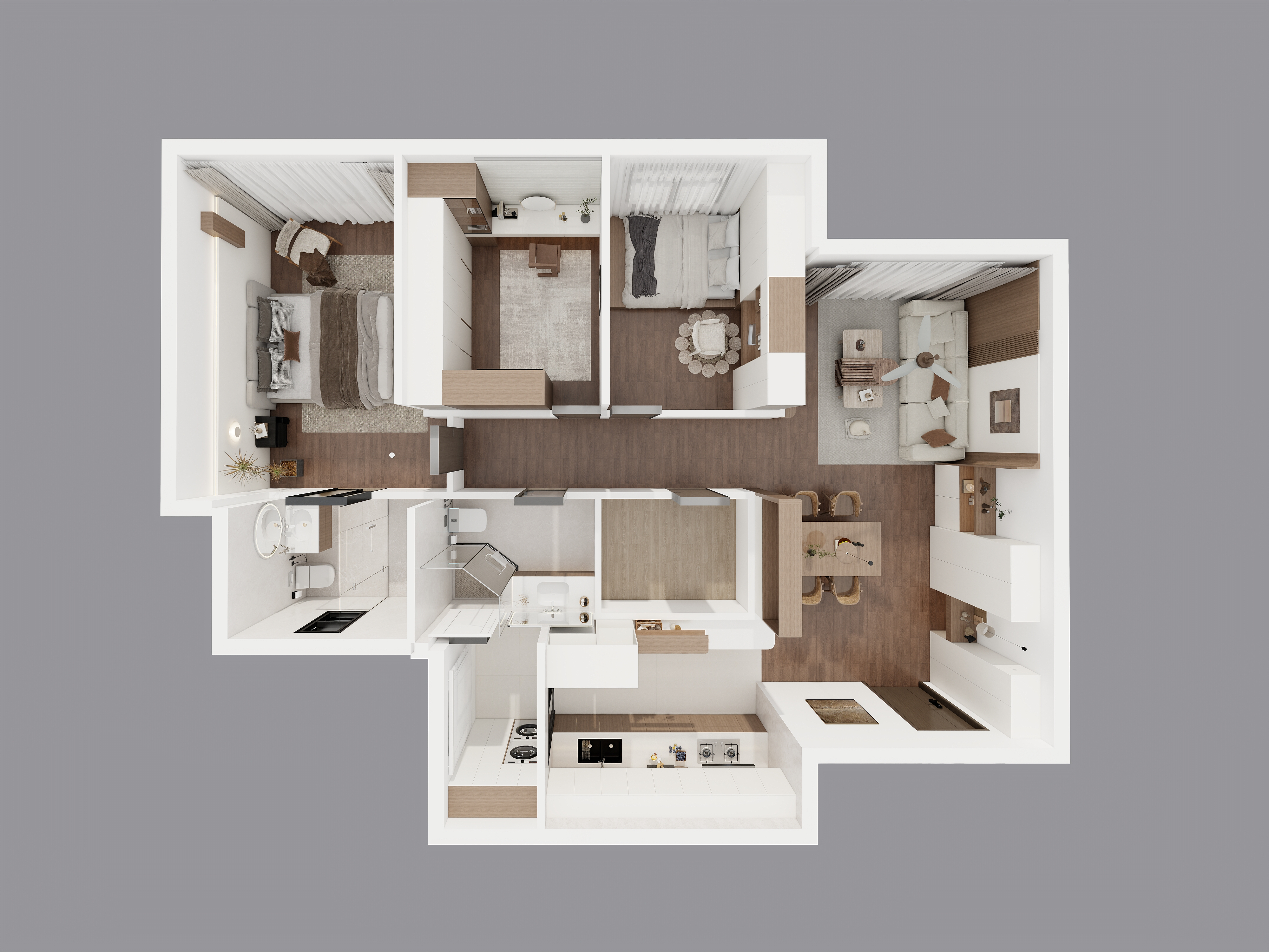 Whole-House Customization 0012: 4-Room BTO at Yishun Boardwalk | Wabi-Sabi Style Design