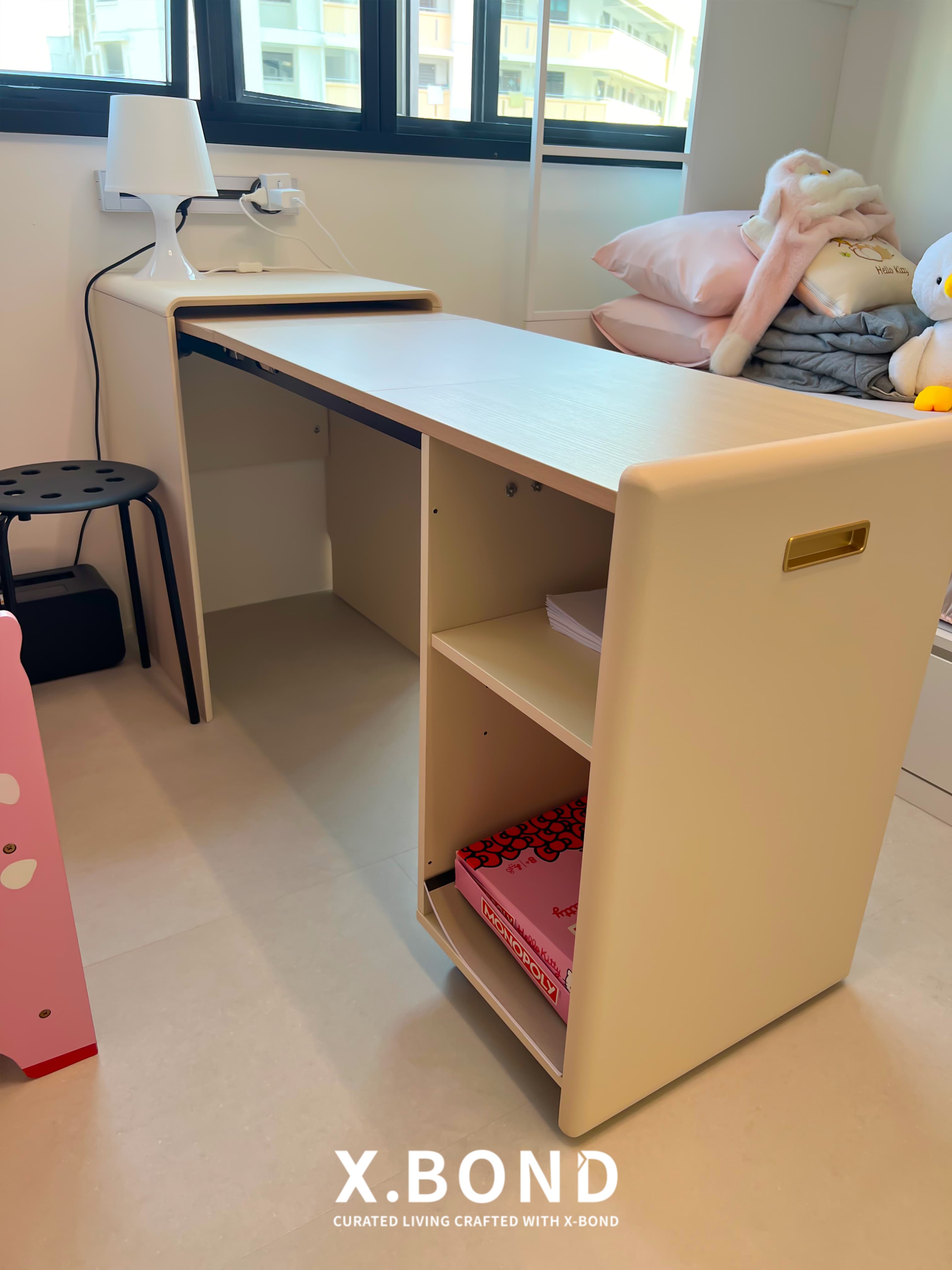 Pastel-Toned Kids’ Bedrooms with Built-In Storage in Yishun