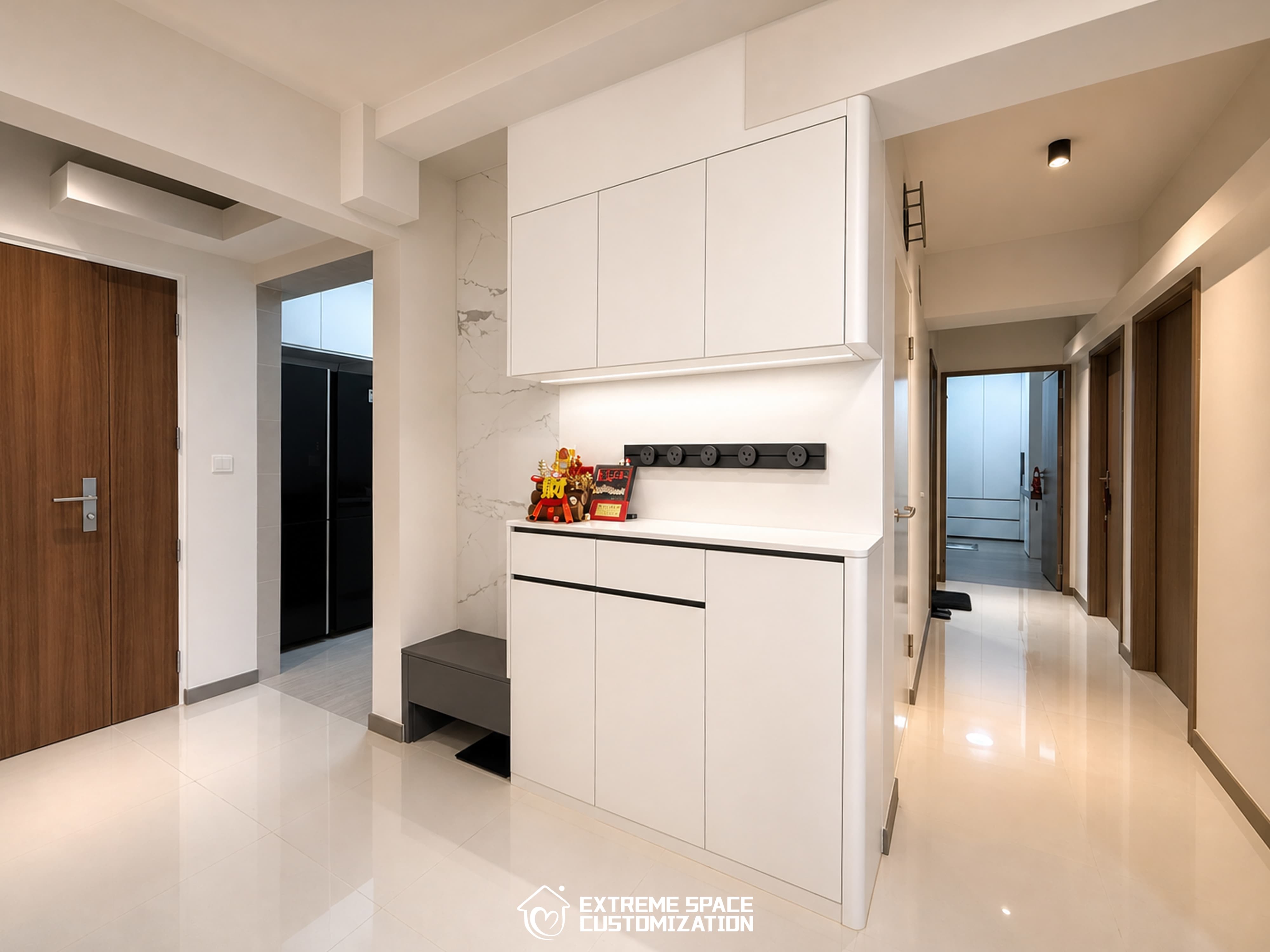 Monochrome Minimalist HDB Full House in Tengah Garden Walk
