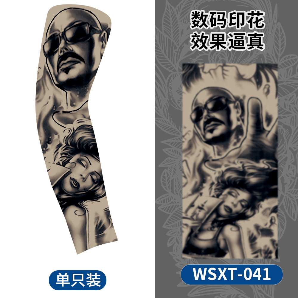夏季逼真無縫紋身紋身冰袖