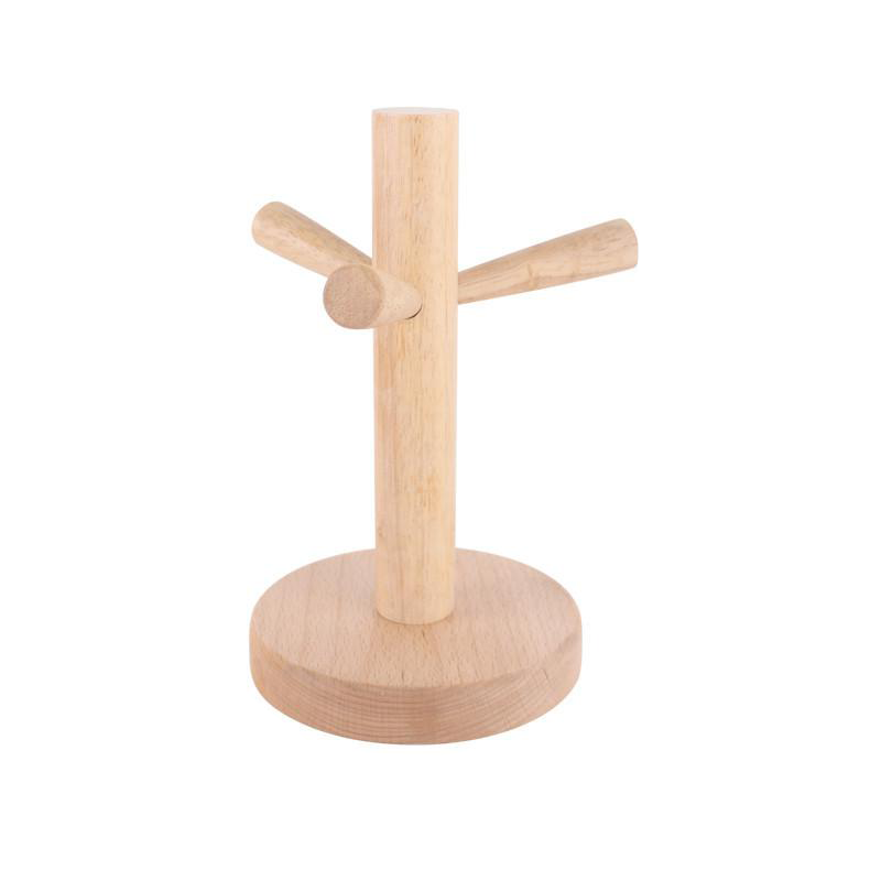 馬克杯架家用樹形懸掛式瀝水木質杯架咖啡杯架廚房杯收納置物架