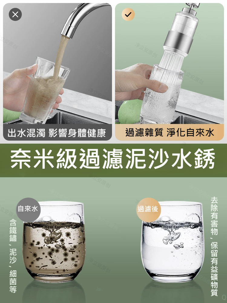 【一機十芯】水龍頭過濾淨水器