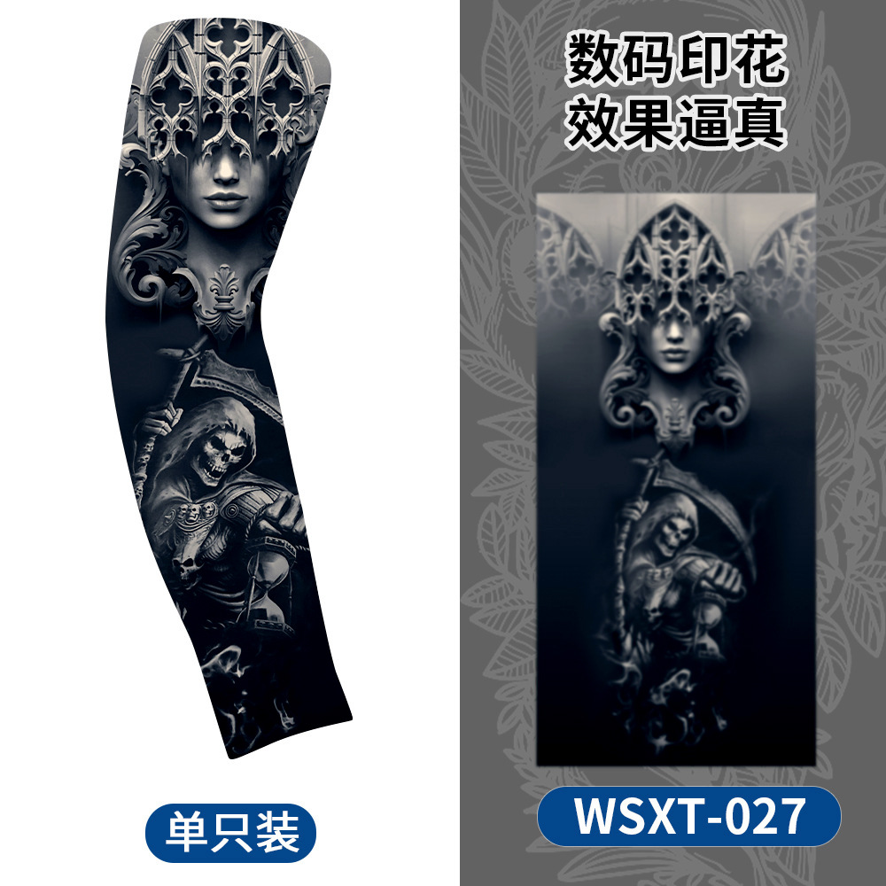 夏季逼真無縫紋身紋身冰袖