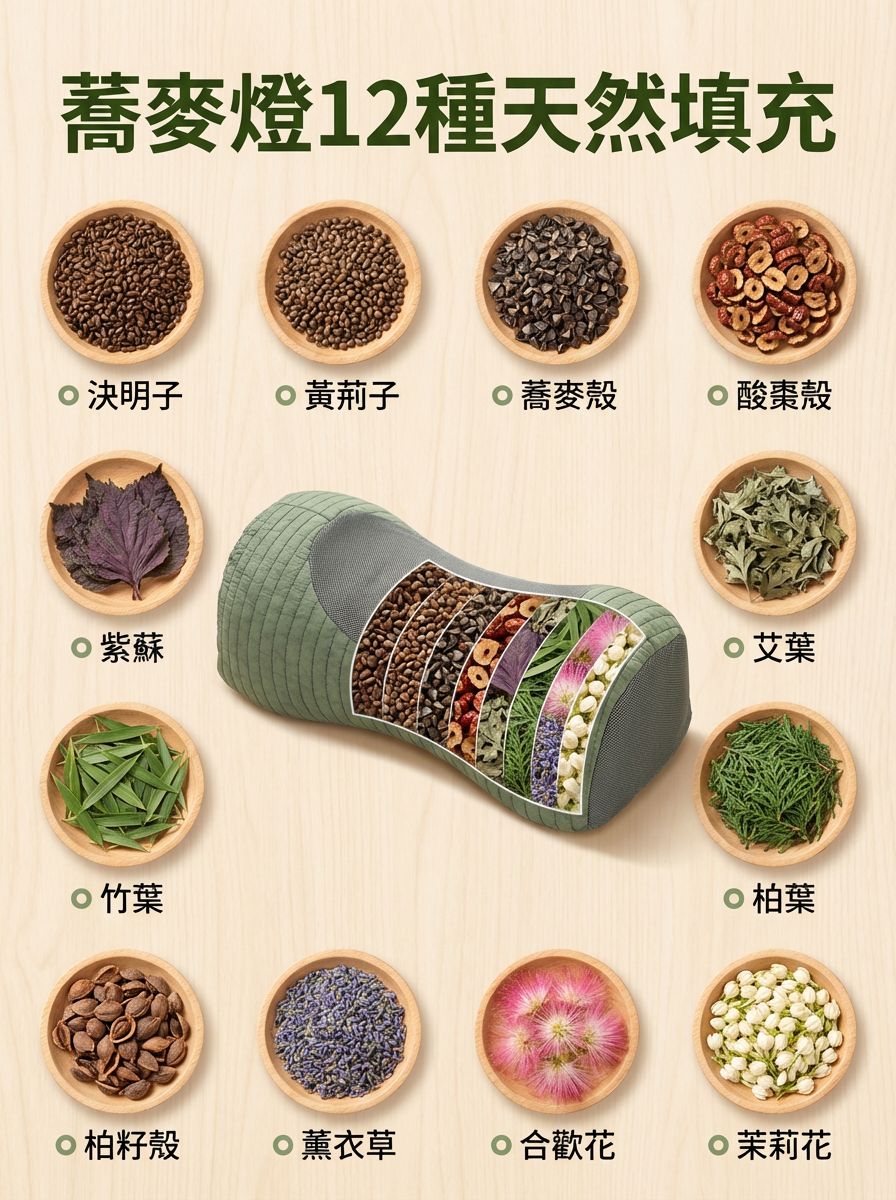 C弧度物理牽引全麥護頸枕頭