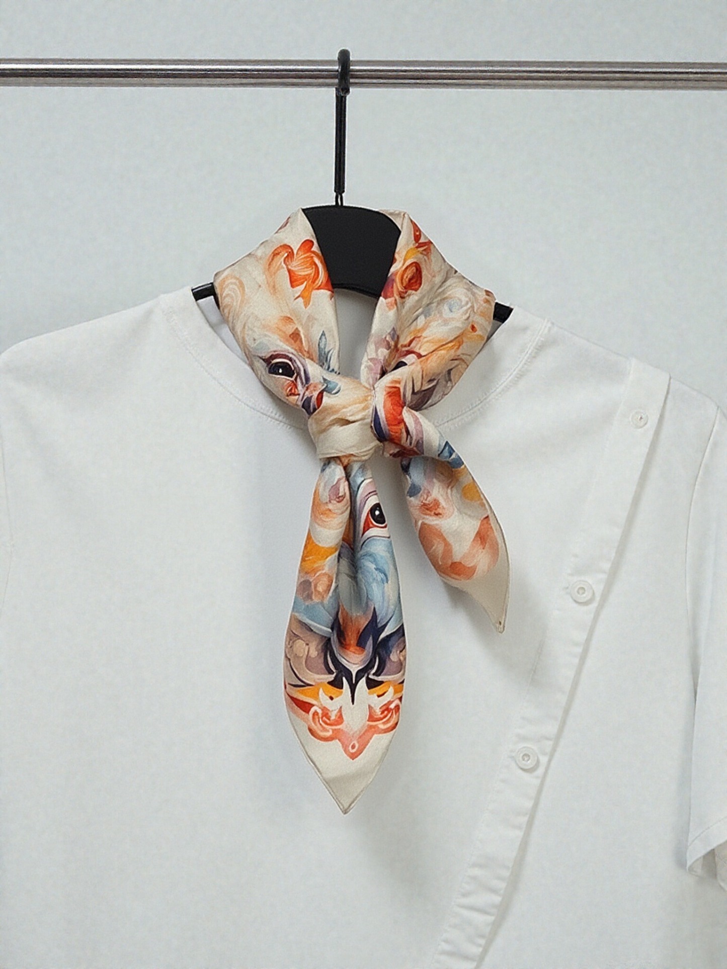 🐷Blissful Bloom – Pig Zodiac Silk Scarf