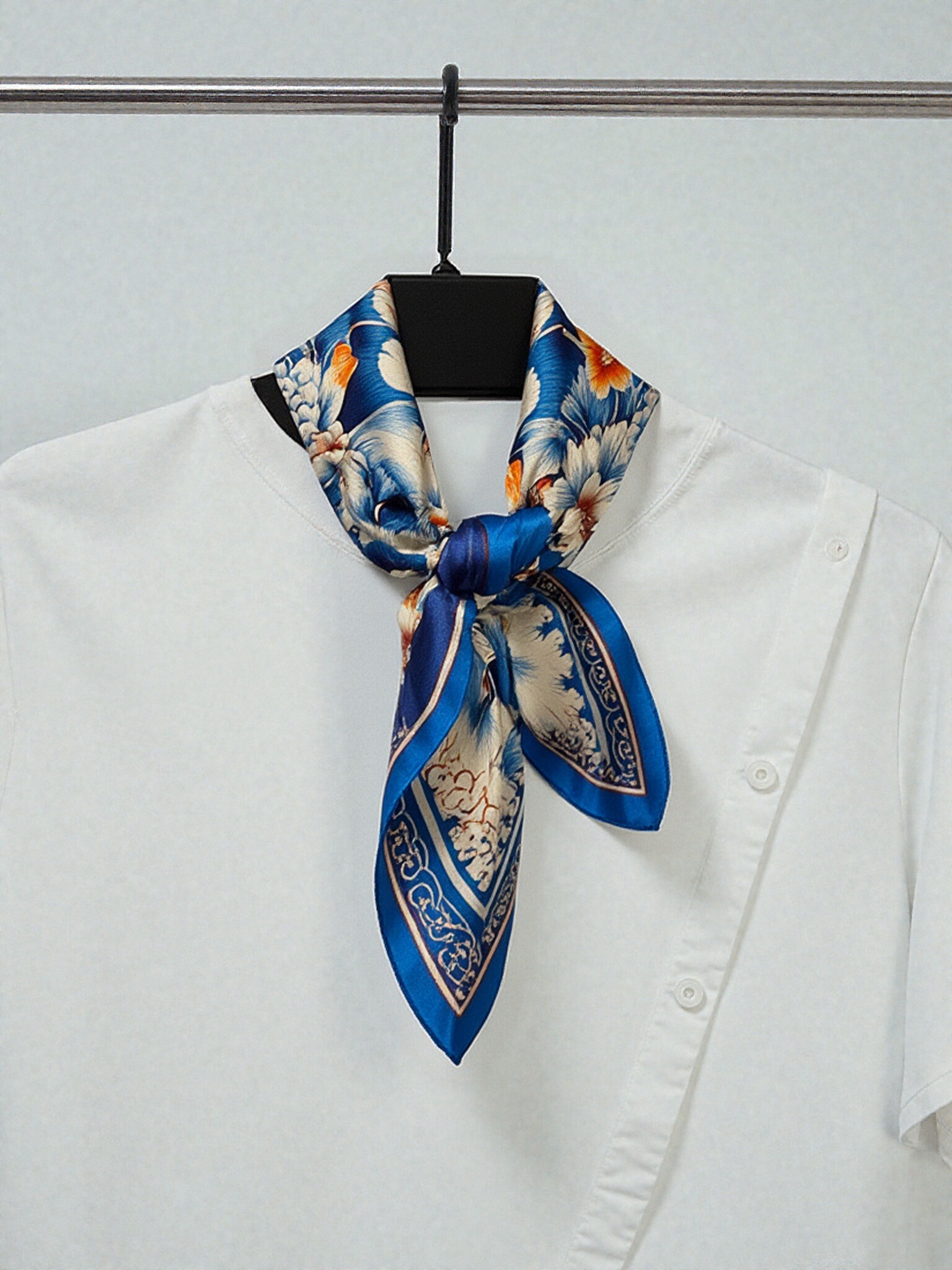 🐰Moonlit Serenity – Rabbit Zodiac Silk Scarf