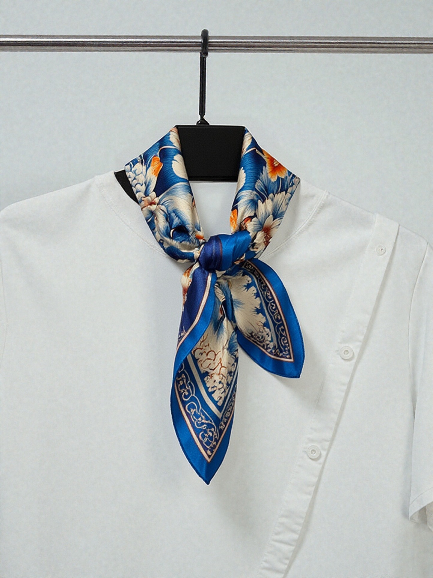 🐰Moonlit Serenity – Rabbit Zodiac Silk Scarf