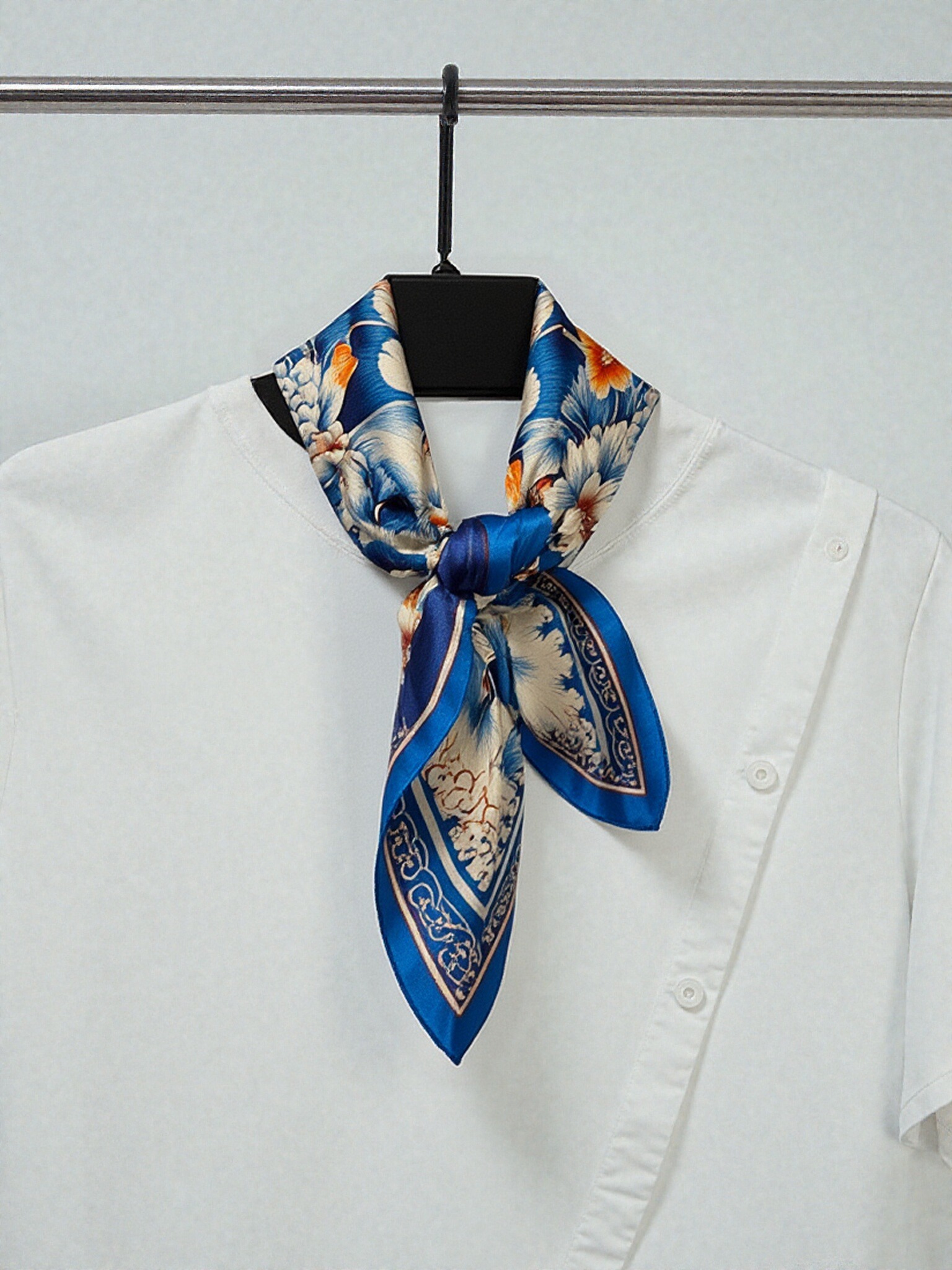 🐰Moonlit Serenity – Rabbit Zodiac Silk Scarf