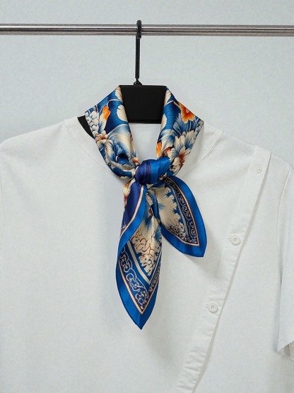 🐰Moonlit Serenity – Rabbit Zodiac Silk Scarf