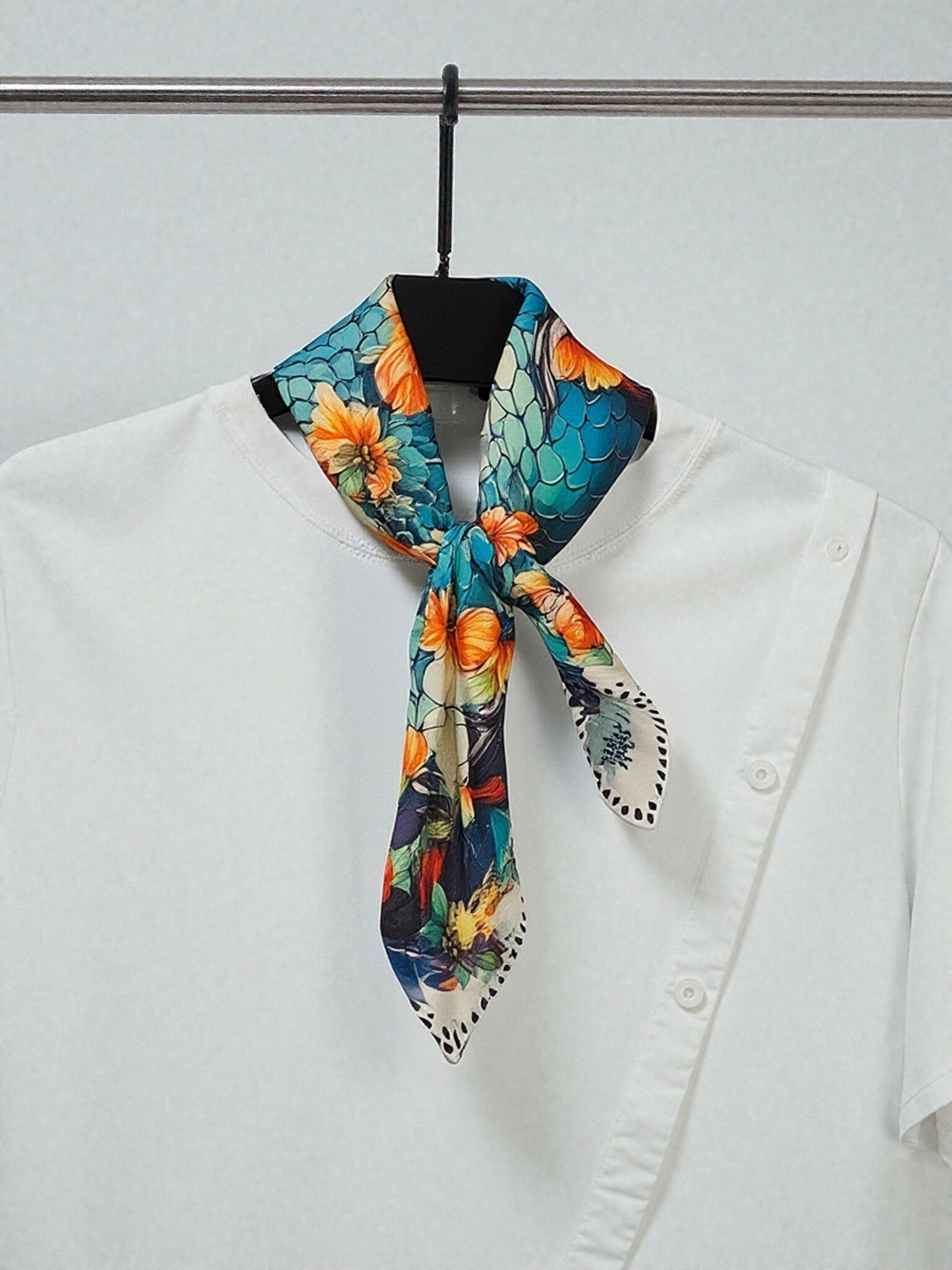 🐍Mystic Grace – Snake Zodiac Silk Scarf