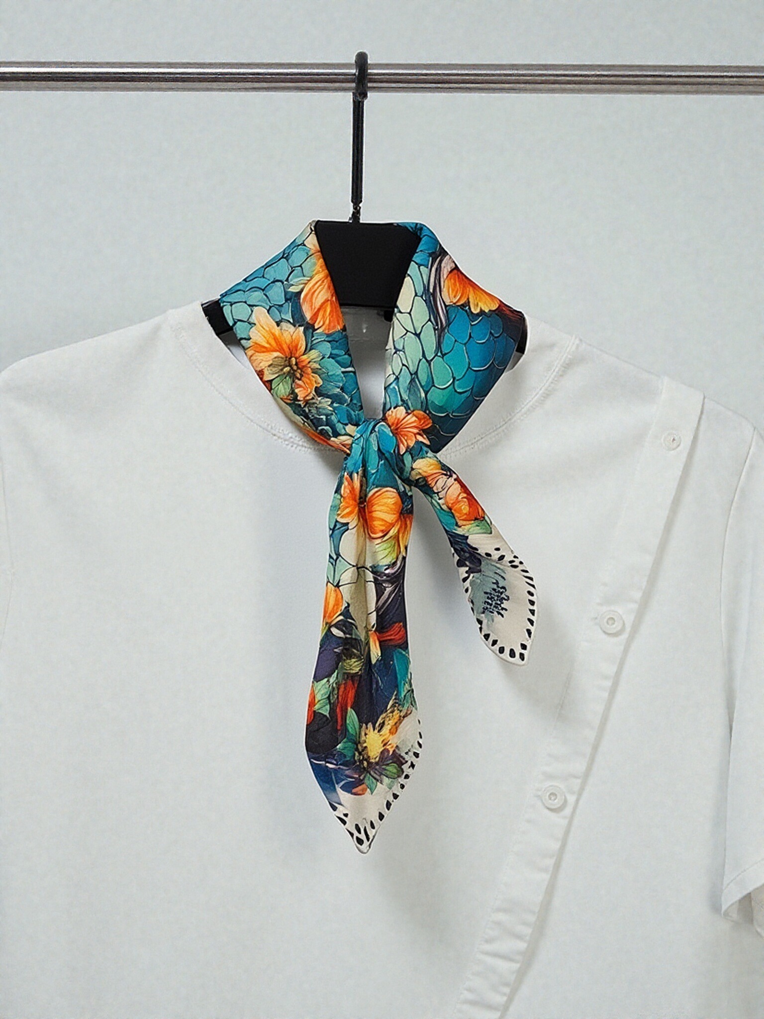 🐍Mystic Grace – Snake Zodiac Silk Scarf