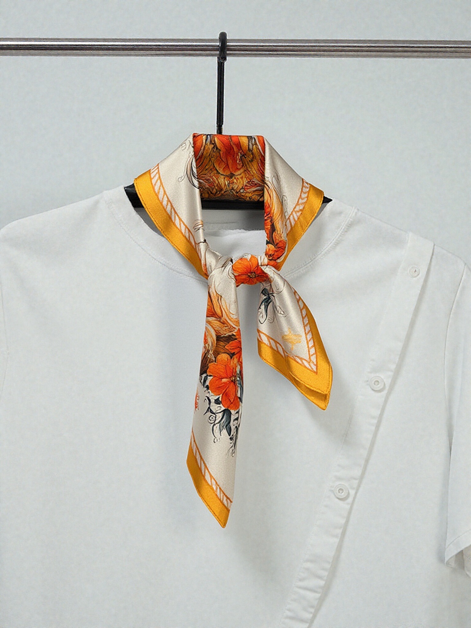 🐂Steady Grace – Ox Zodiac Silk Scarf