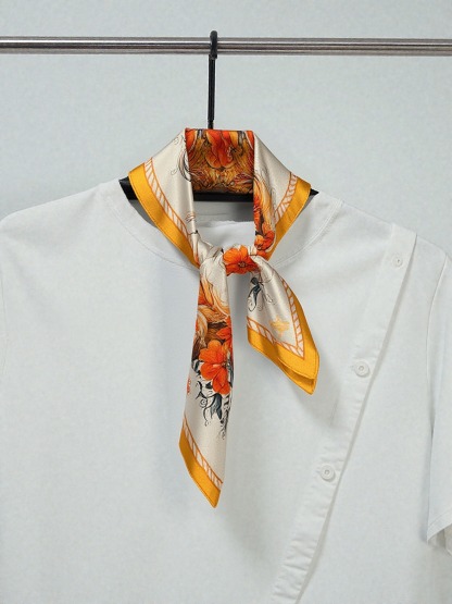 🐂Steady Grace – Ox Zodiac Silk Scarf