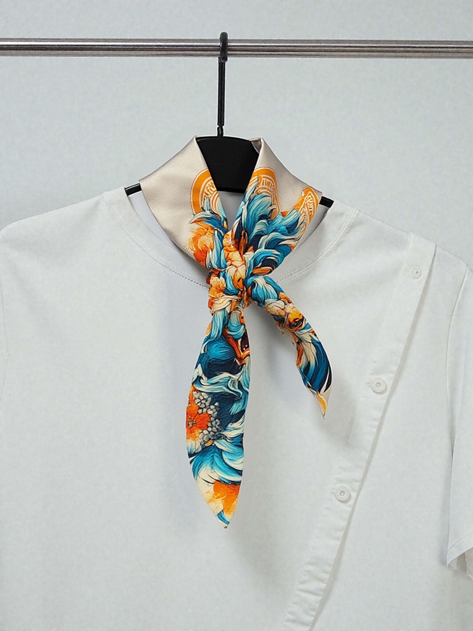 🐲Celestial Roar – Dragon Zodiac Silk Scarf