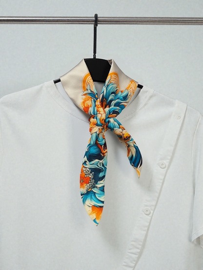 🐲Celestial Roar – Dragon Zodiac Silk Scarf