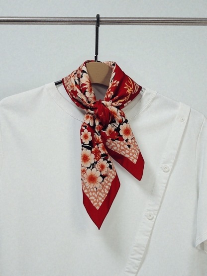 🐭Whispering Wisdom – Rat Zodiac Silk Scarf