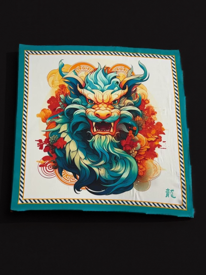 🐲Celestial Roar – Dragon Zodiac Silk Scarf