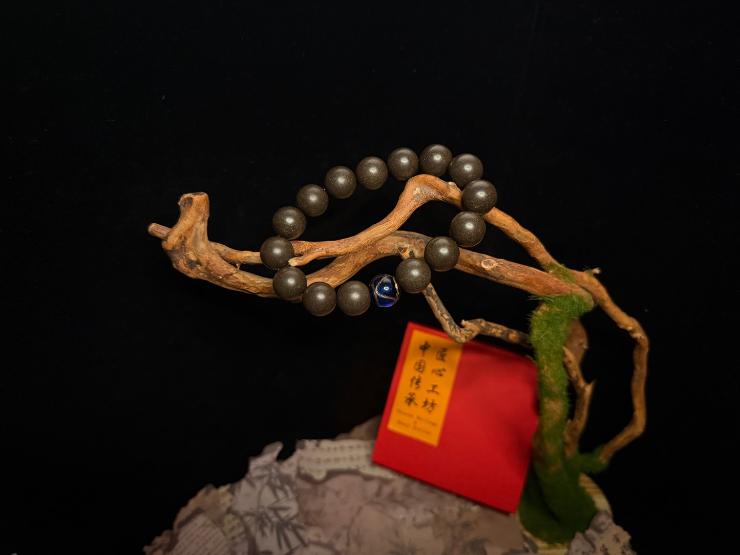 Water Element – Black Herbal Incense Beads Bracelet