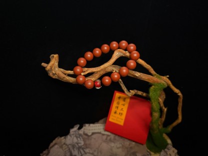 Fire Element – Red Herbal Incense Beads Bracelet