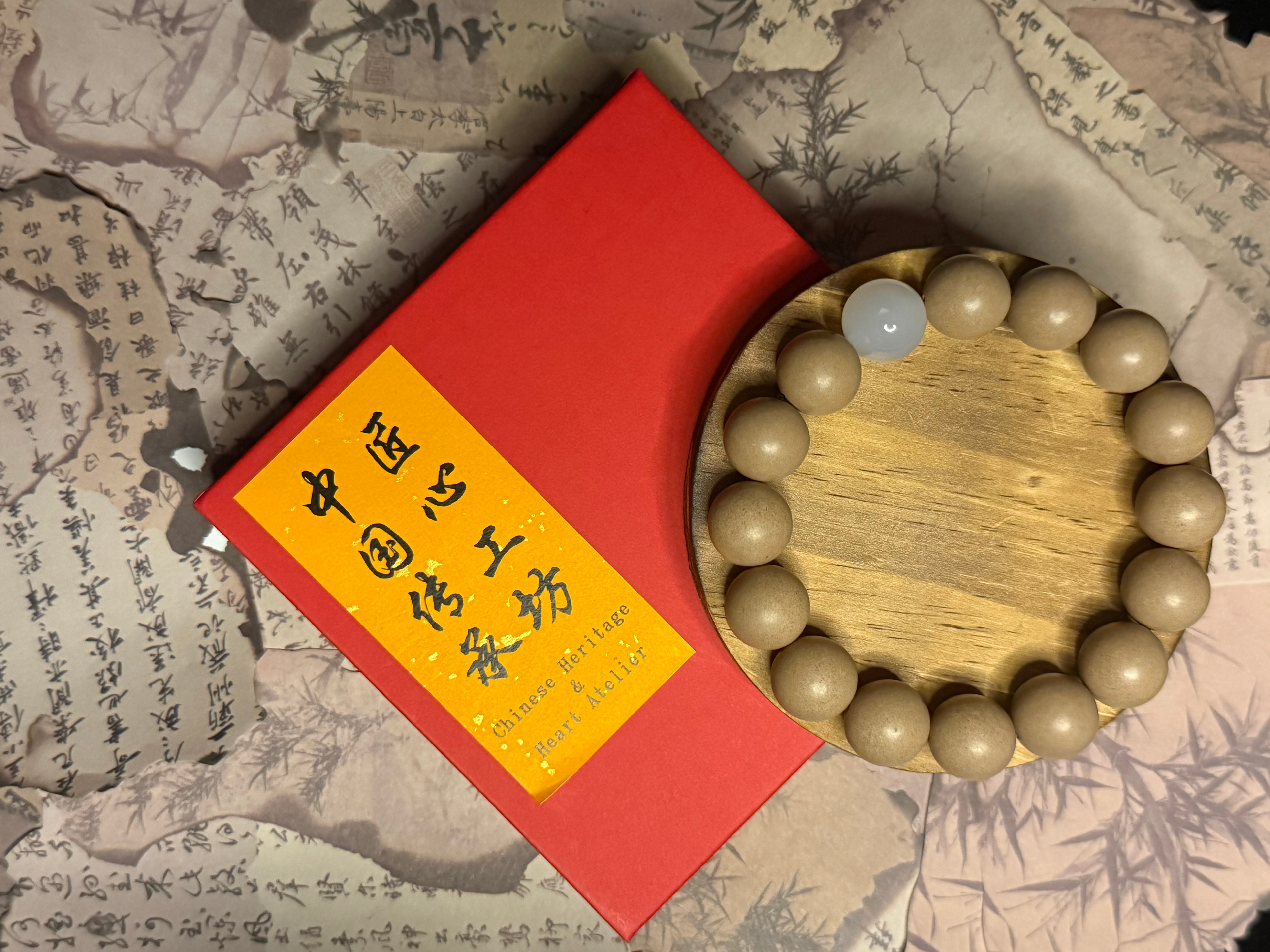 Celestial Grace – Ambergris-Inspired Herbal Incense Beads Bracelet