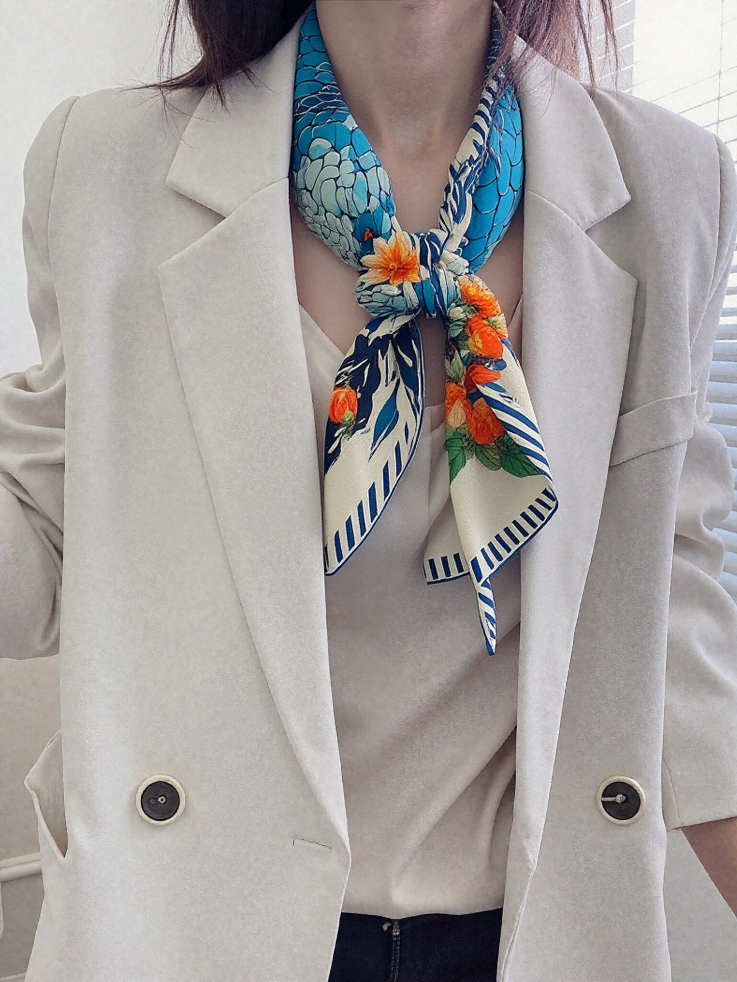 🐍Mystic Grace – Snake Zodiac Silk Scarf