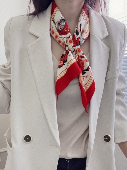 🐭Whispering Wisdom – Rat Zodiac Silk Scarf