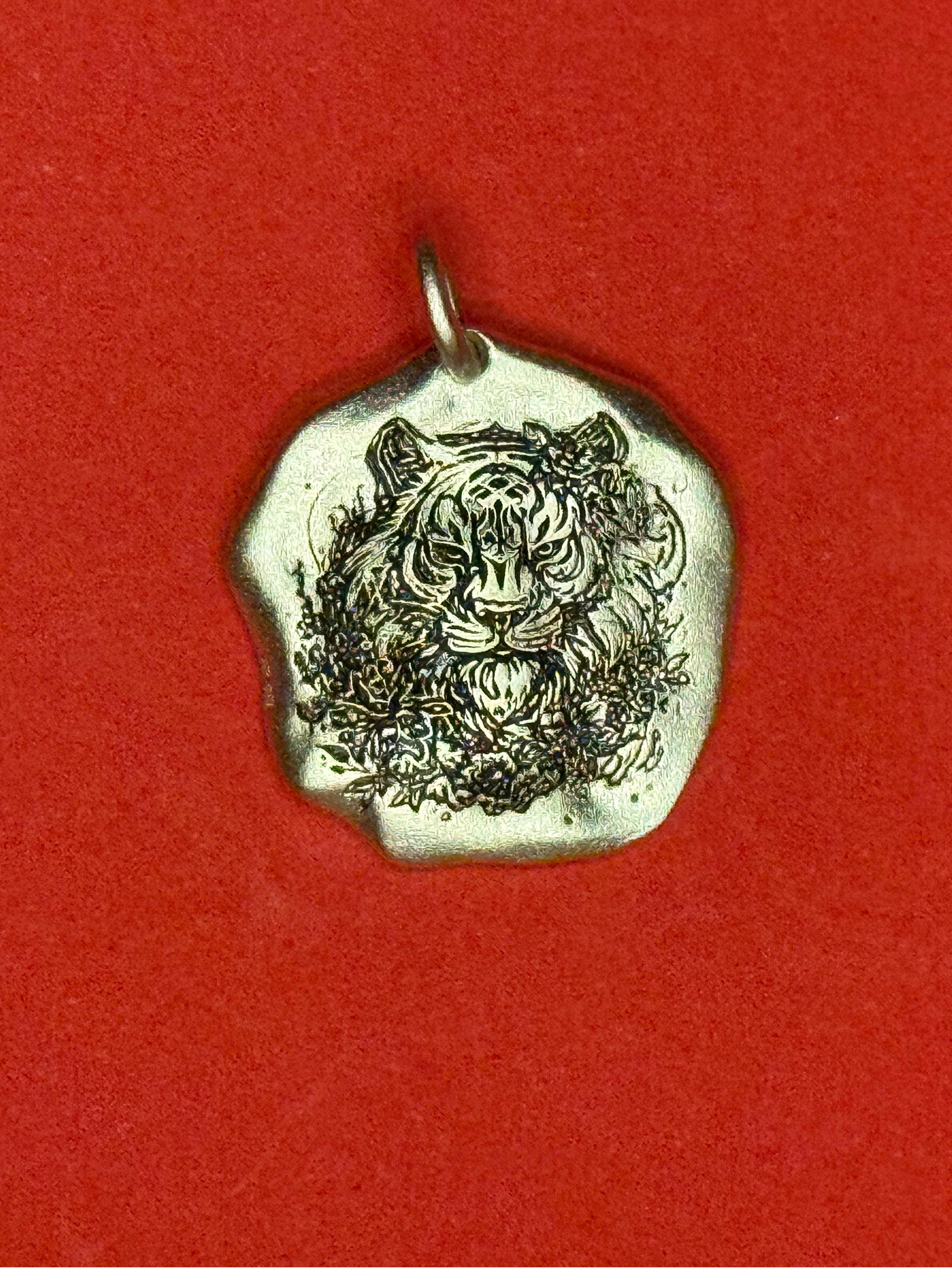 🐯Silent Roar — Zodiac Tiger Fine Silver Necklace