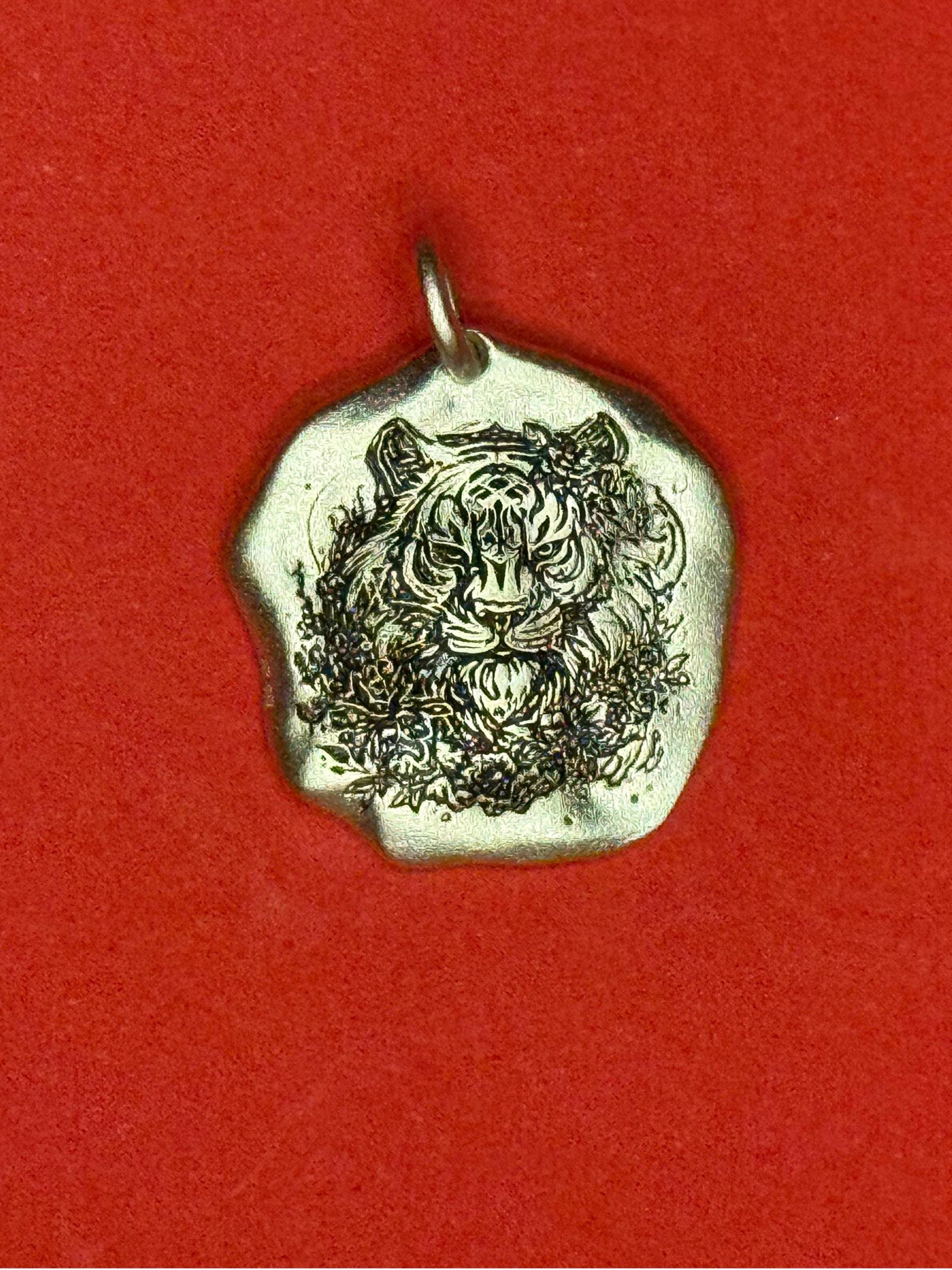 🐯Silent Roar — Zodiac Tiger Fine Silver Necklace