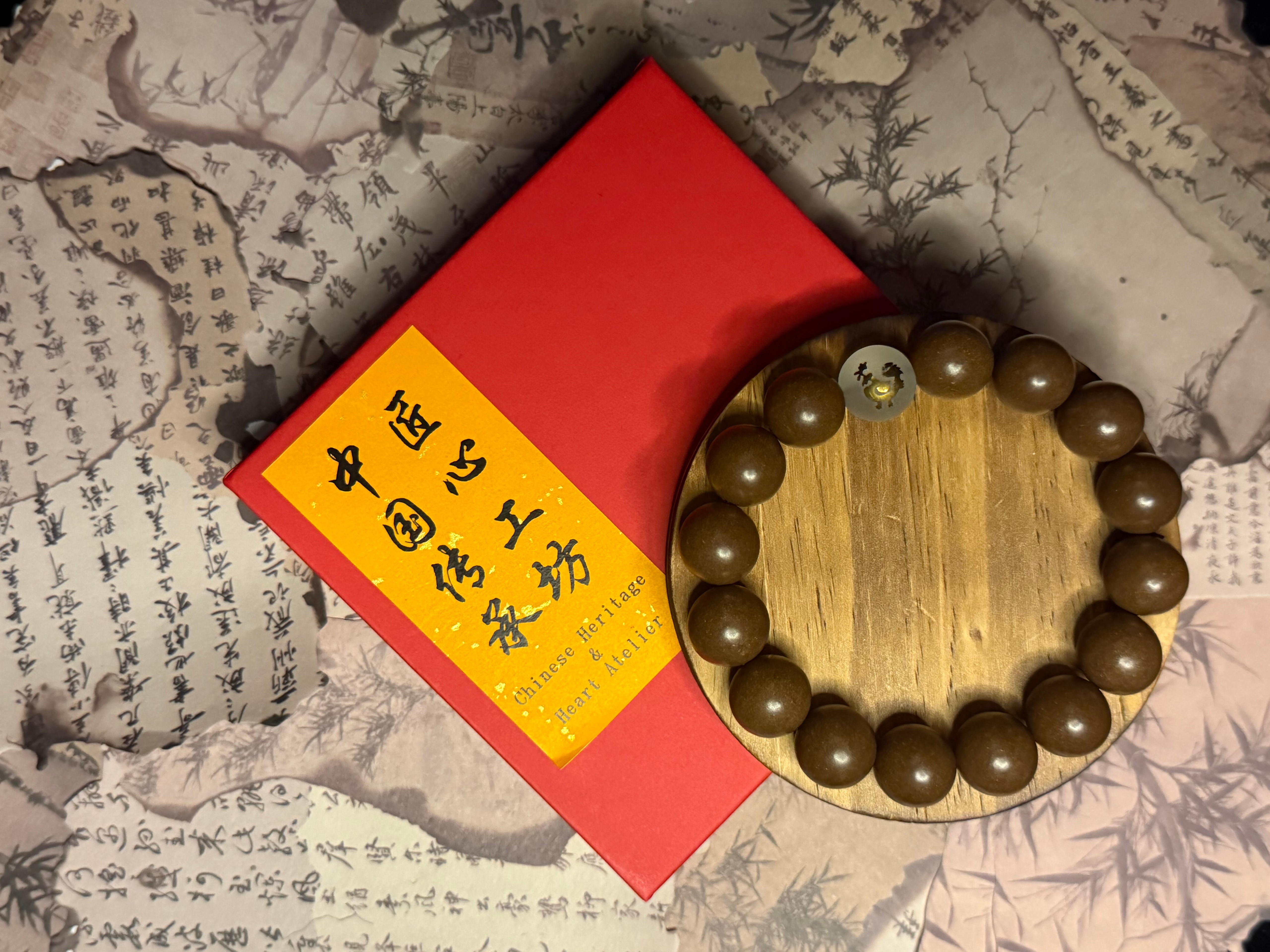🐓 Wensi Herbal Incense Beads Bracelet – Zodiac Rooster Edition