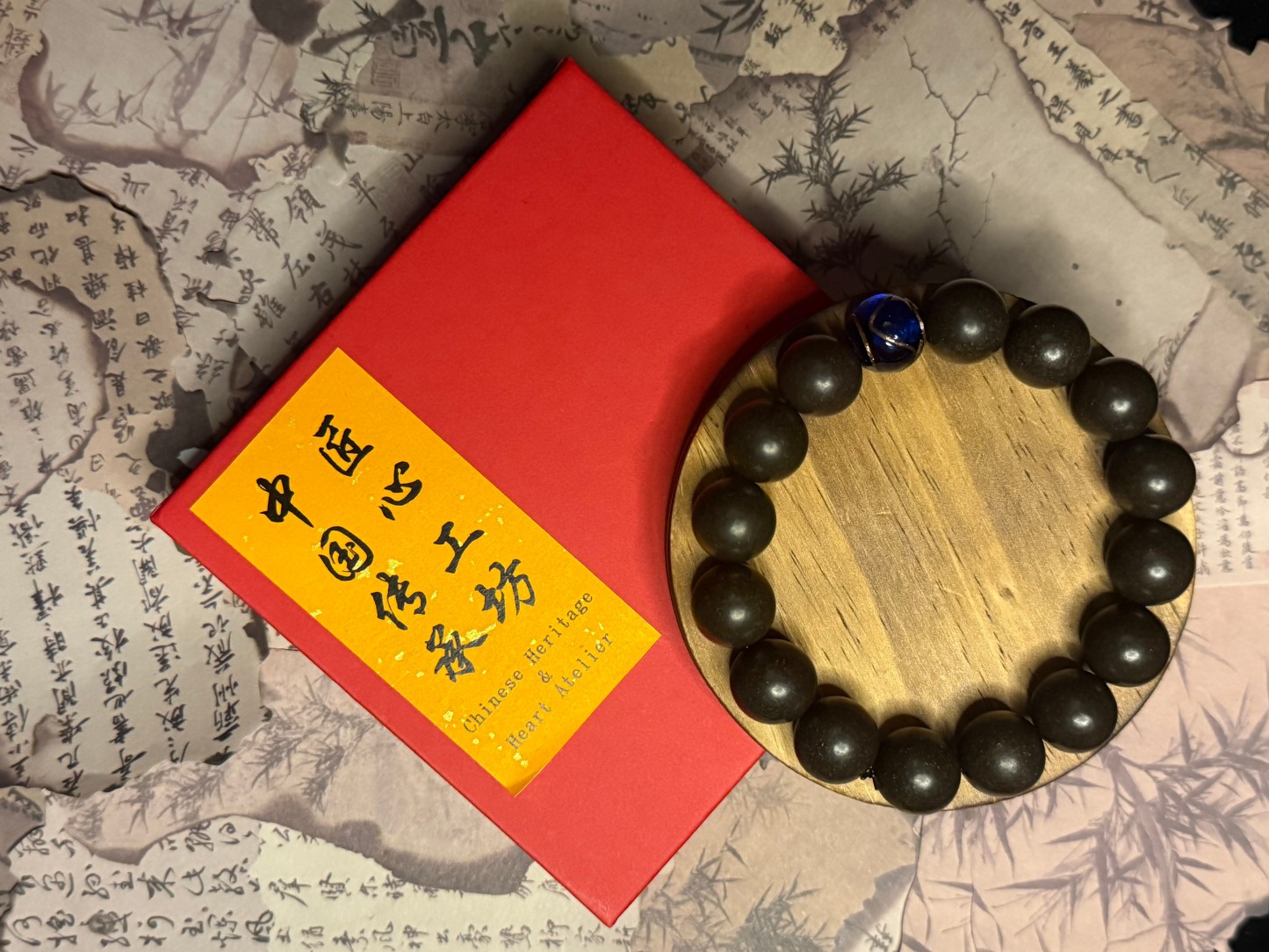 Water Element – Black Herbal Incense Beads Bracelet