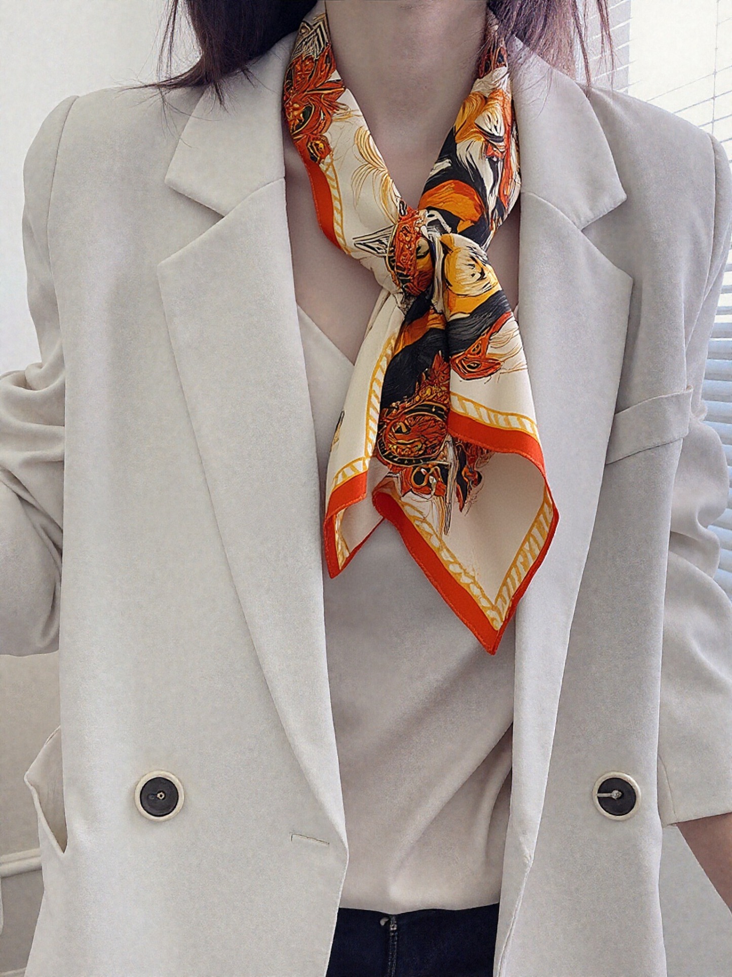 🐶Loyal Heart – Dog Zodiac Silk Scarf