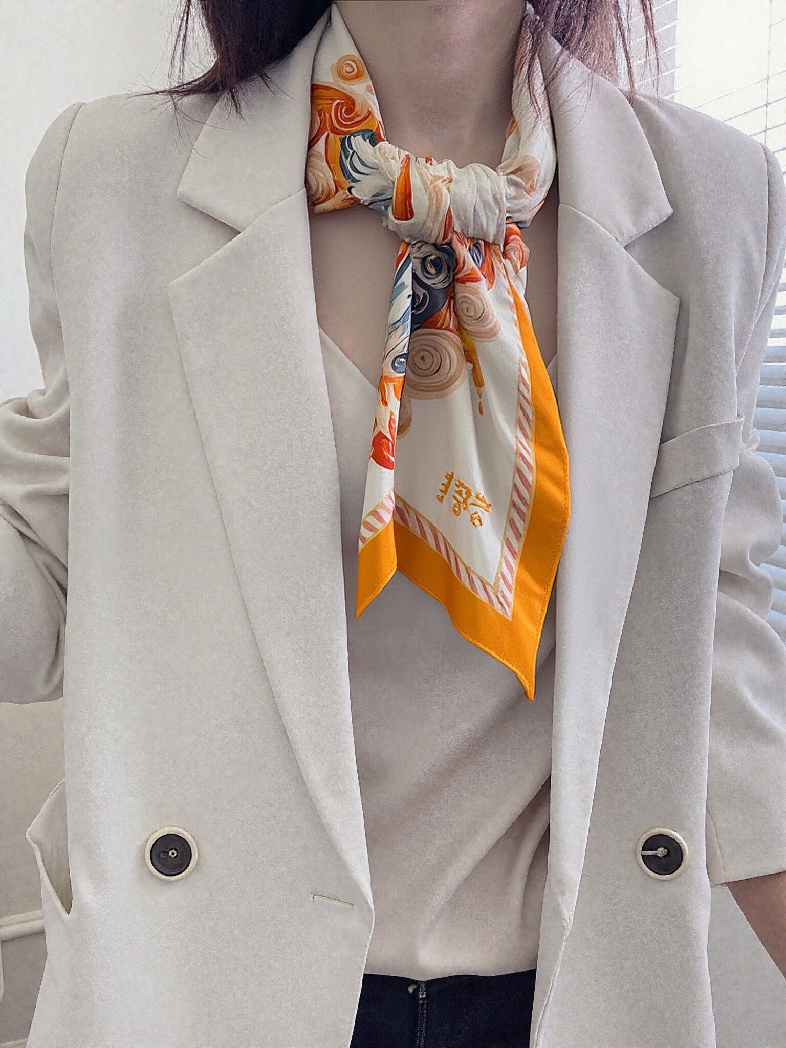 🐷Blissful Bloom – Pig Zodiac Silk Scarf