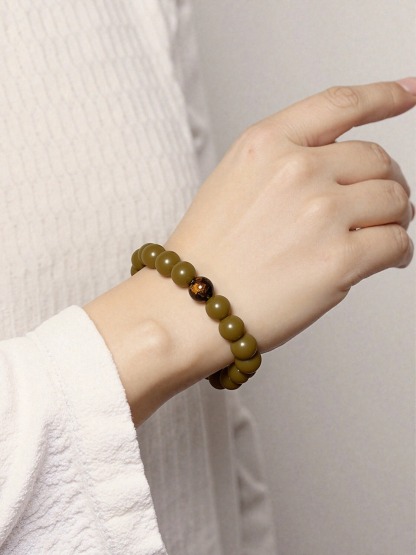 Earth Element – Yellow Herbal Incense Beads Bracelet