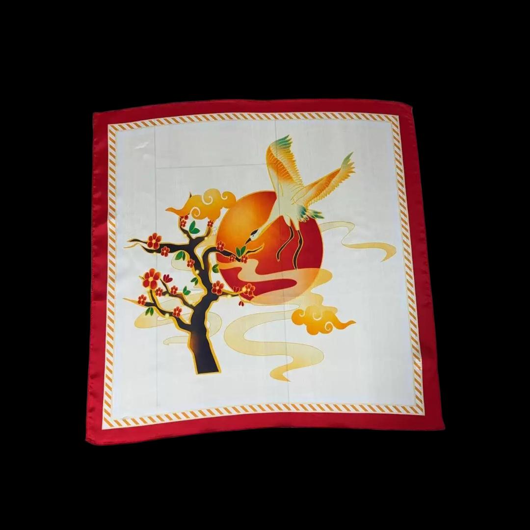 Crane & Radiance Silk Scarf