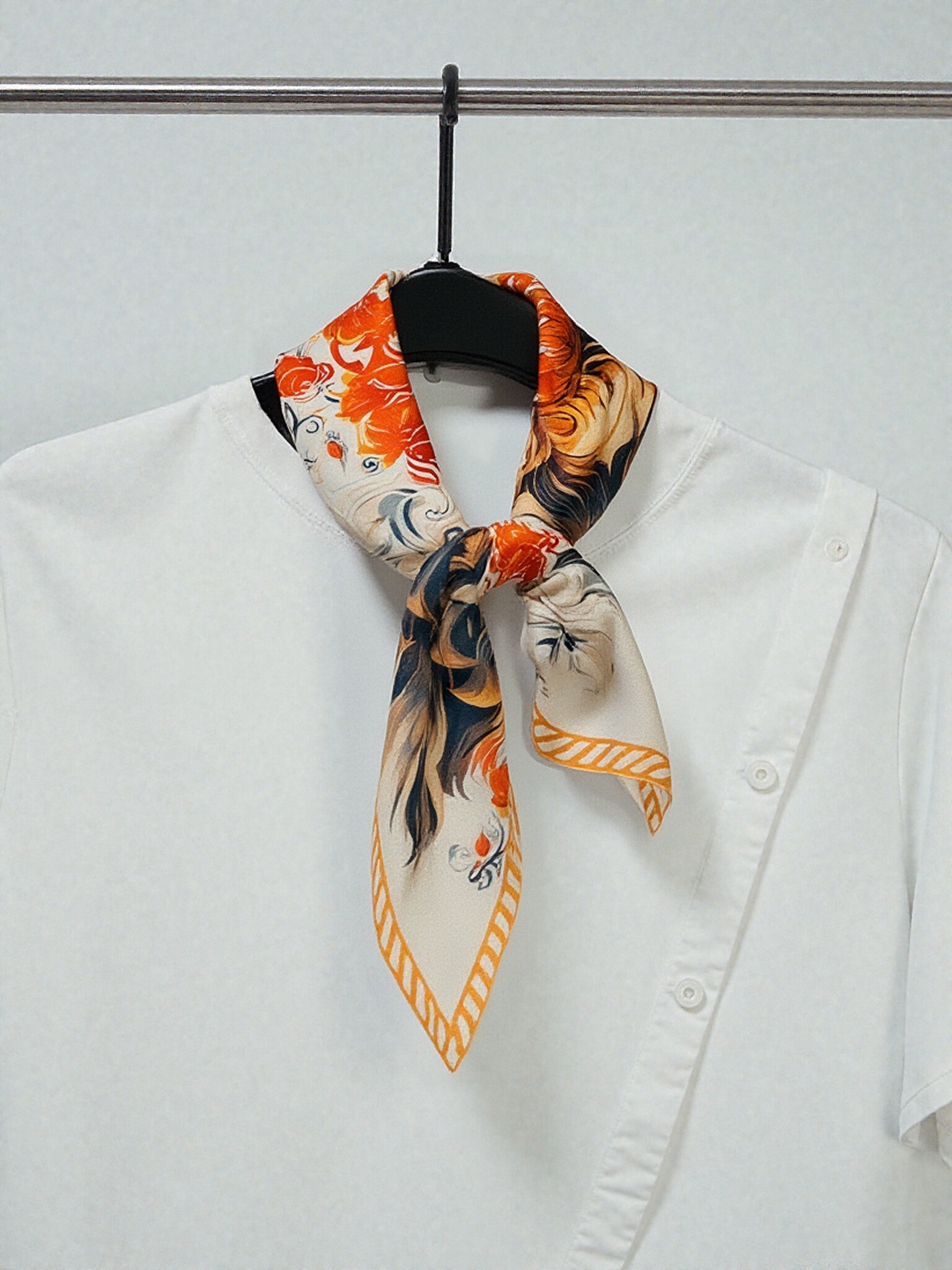 🐐Gentle Muse – Goat Zodiac Silk Scarf