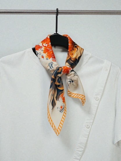 🐐Gentle Muse – Goat Zodiac Silk Scarf