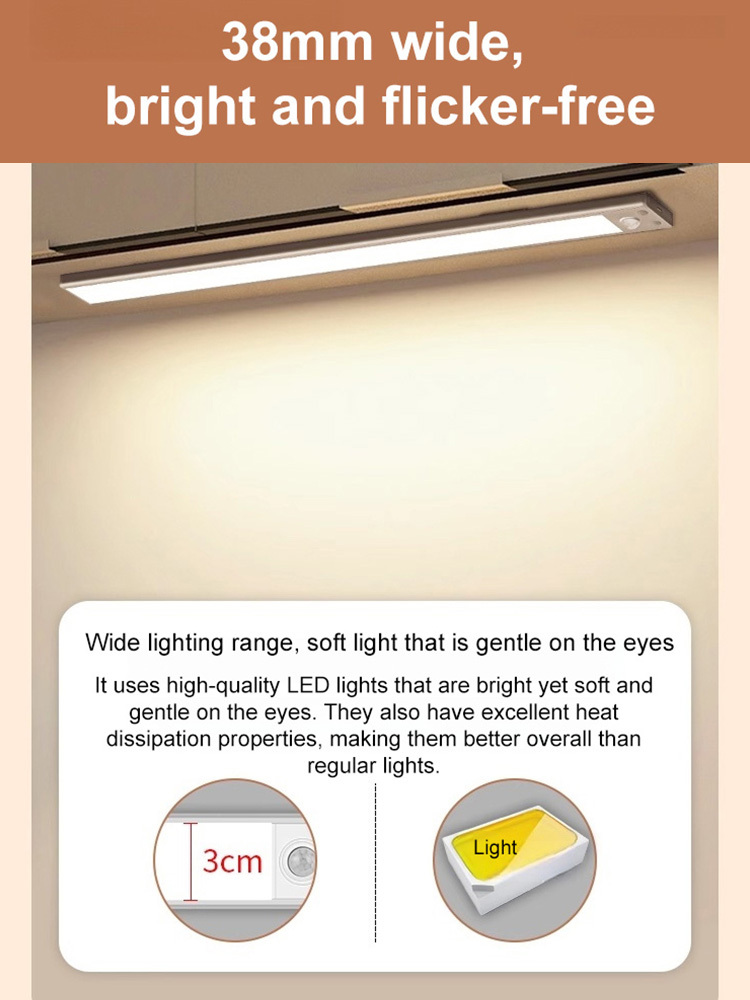 Ultra-thin sensor strip light